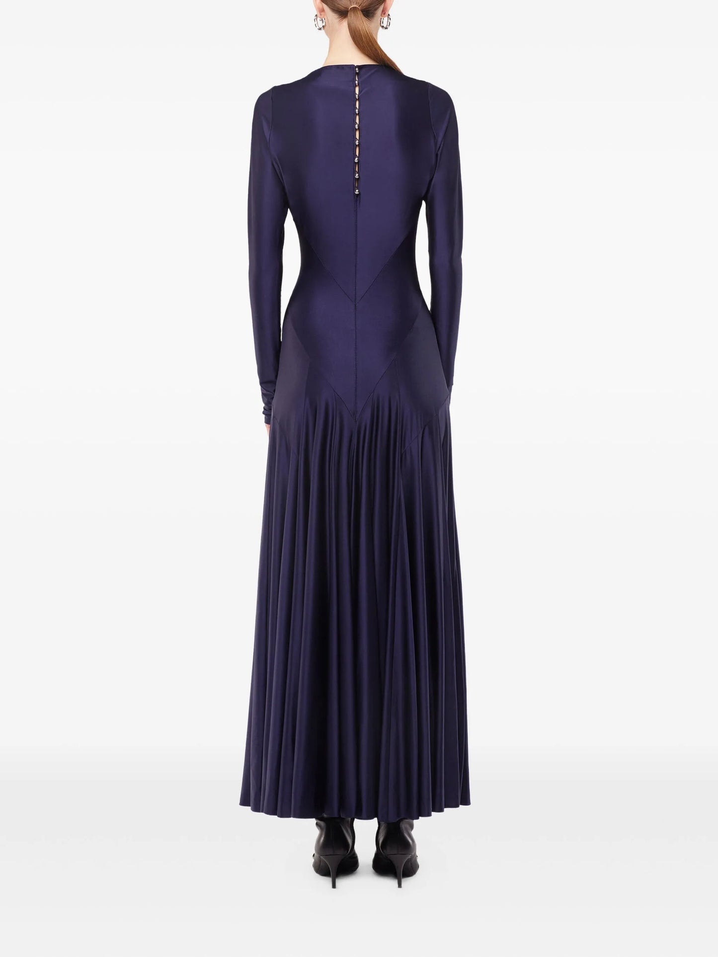 boat-neck midi dress