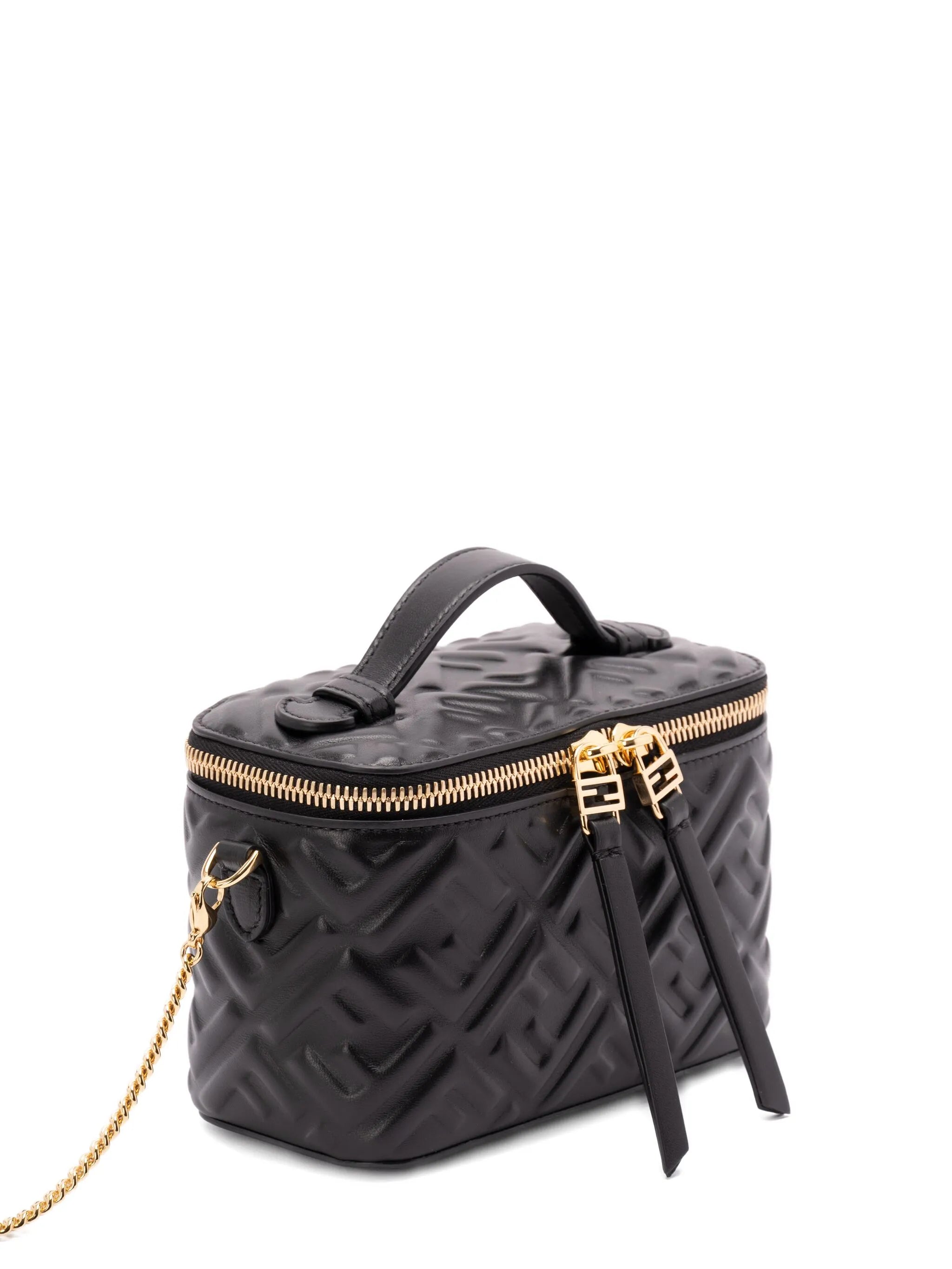 Vanity quilted leather mini crossbody bag
