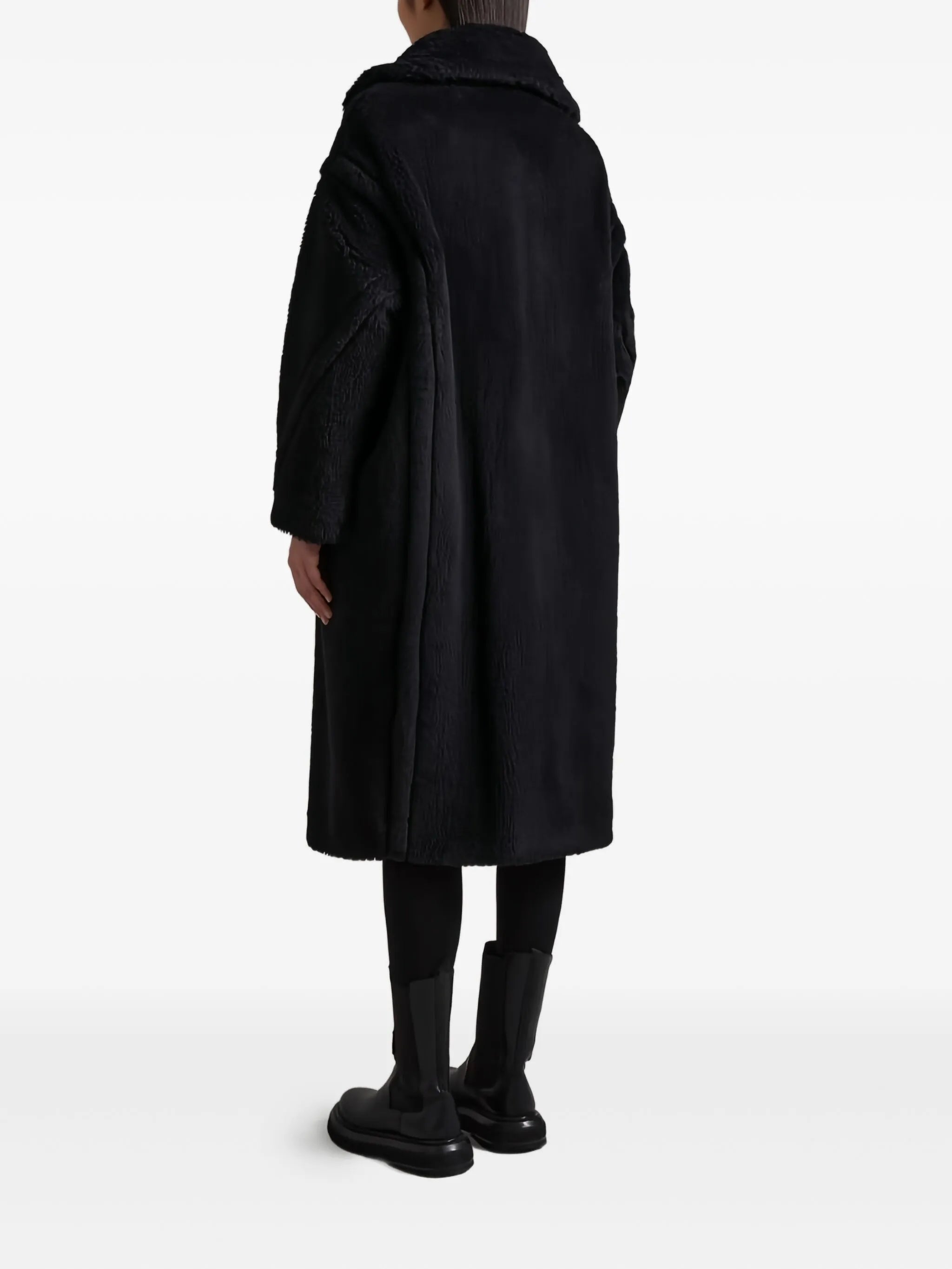 flecce collar coat