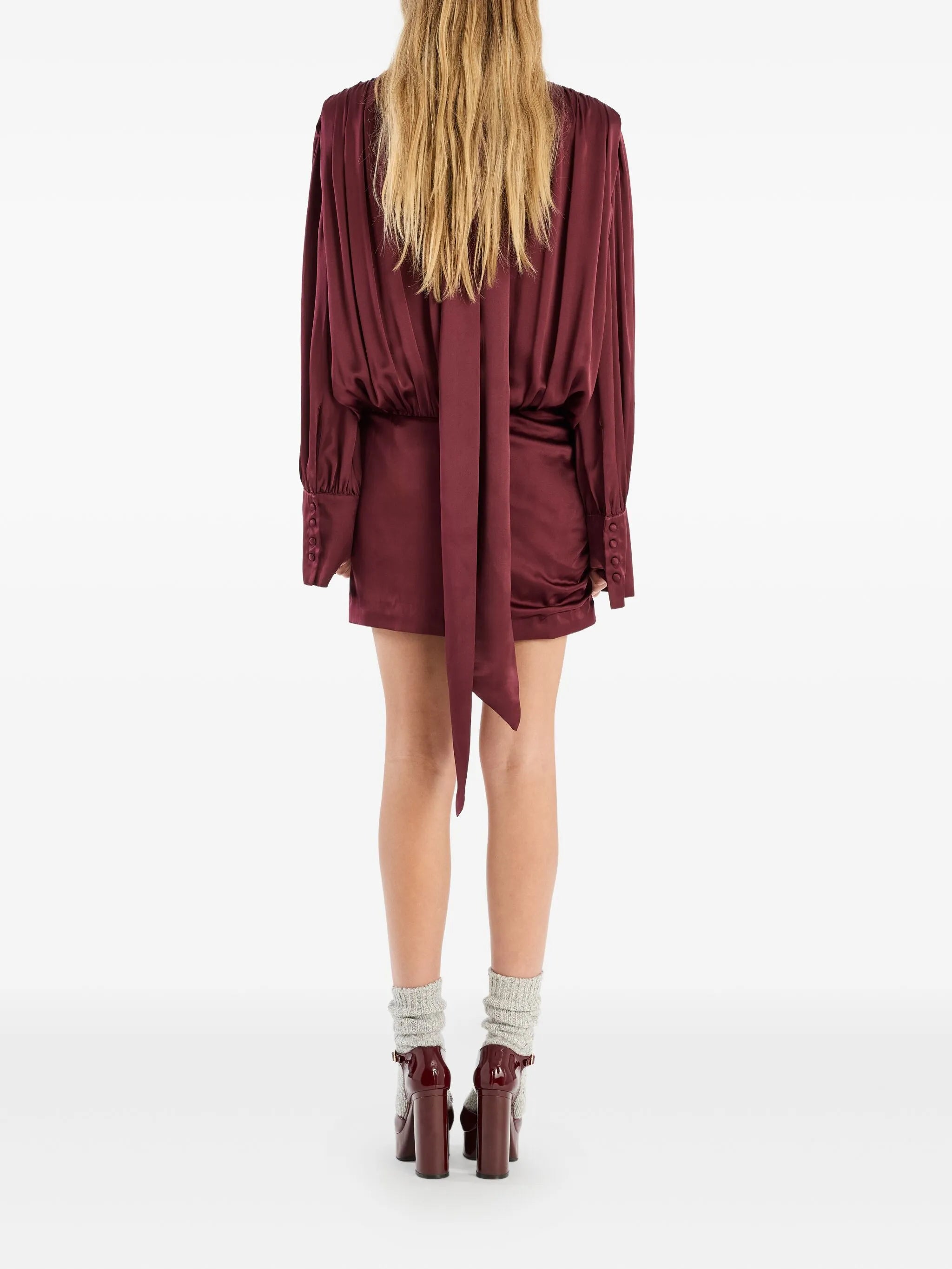 v-neck mini dress