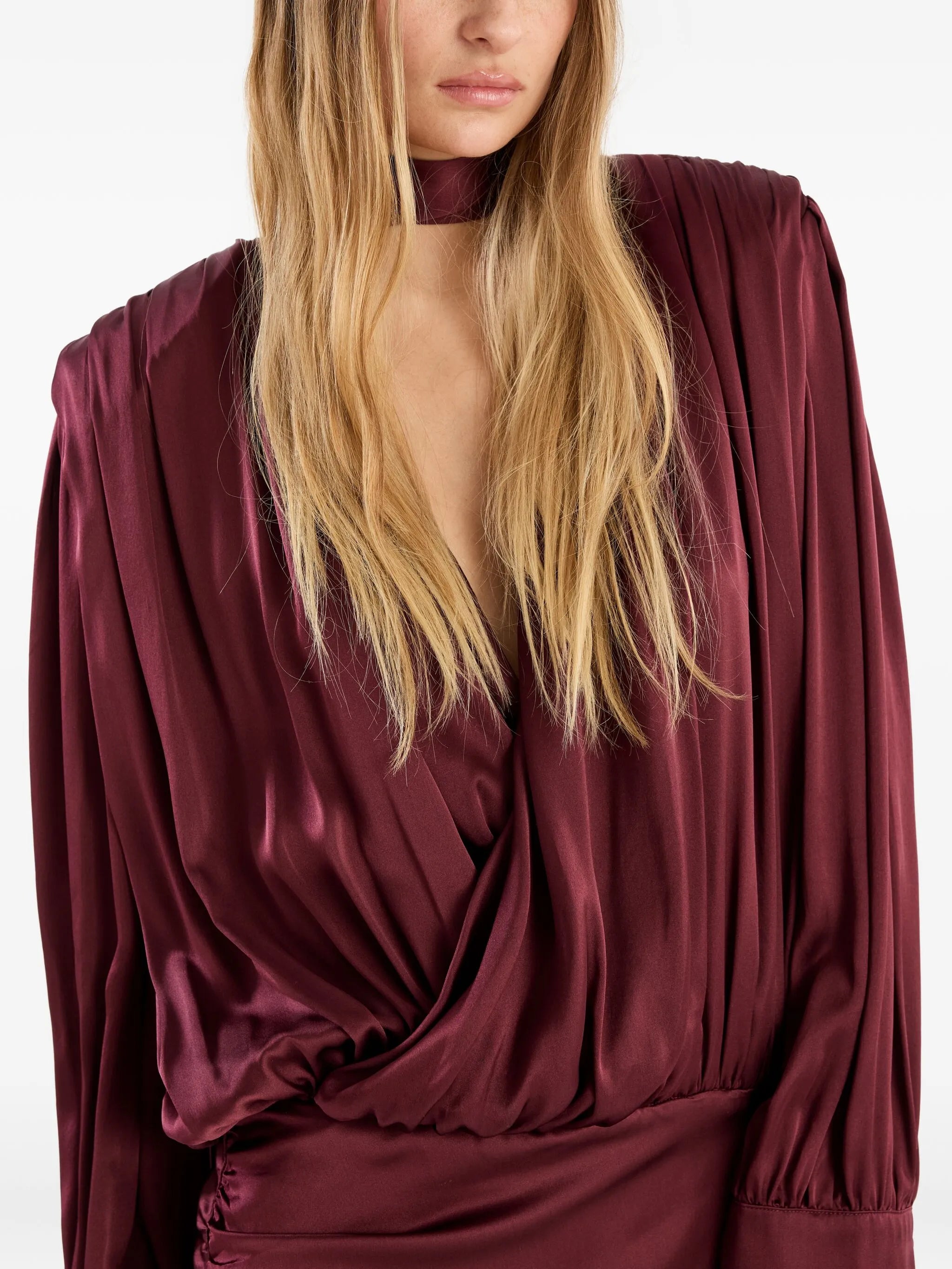 v-neck mini dress