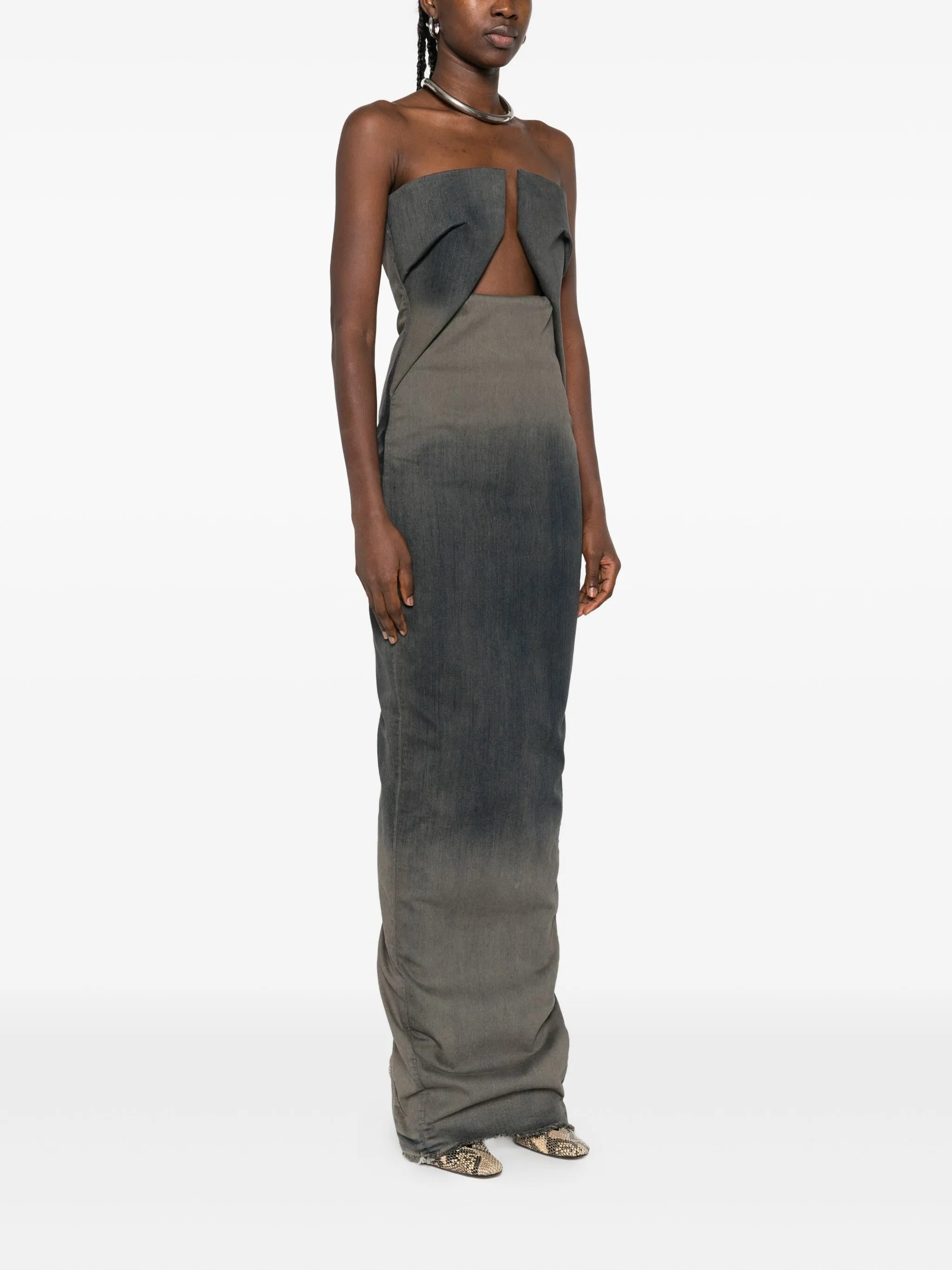 cut-out strapless dress