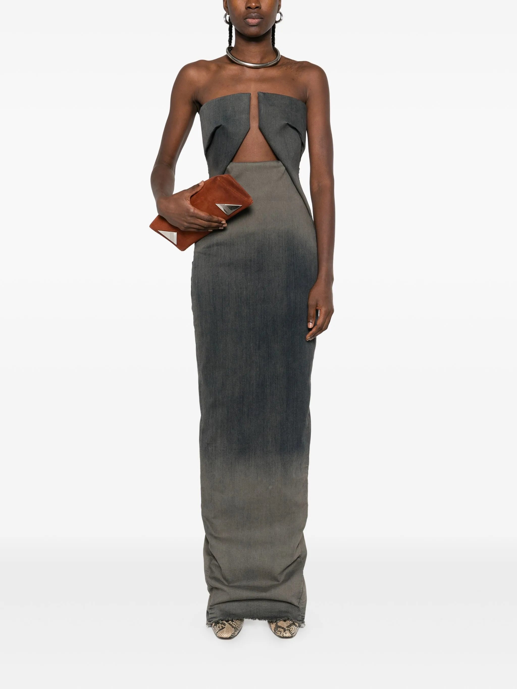cut-out strapless dress