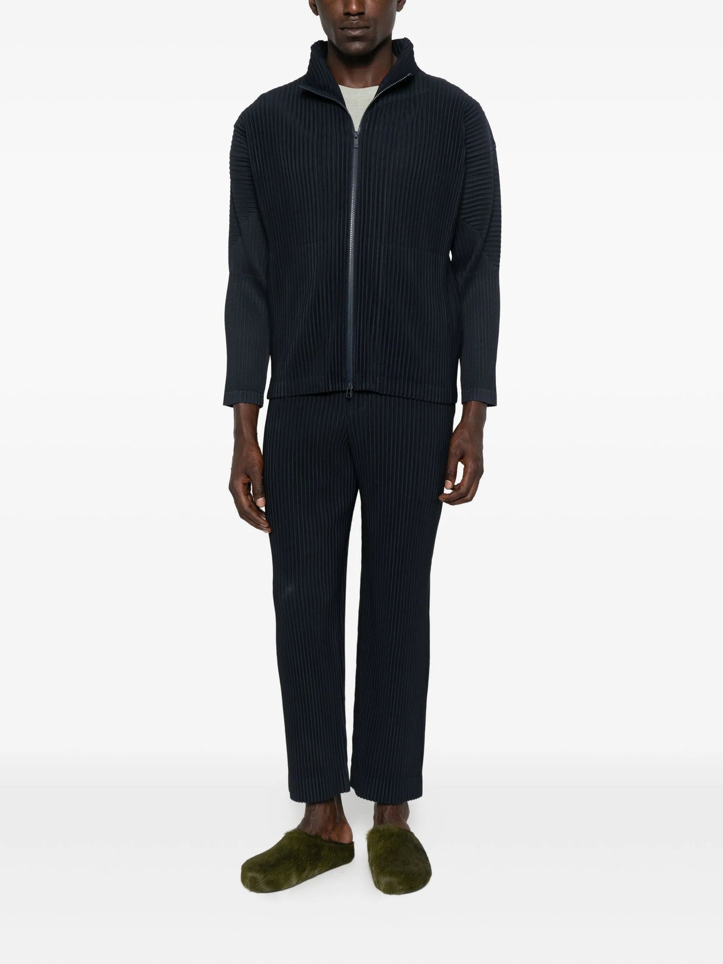 plissé elasticated trousers