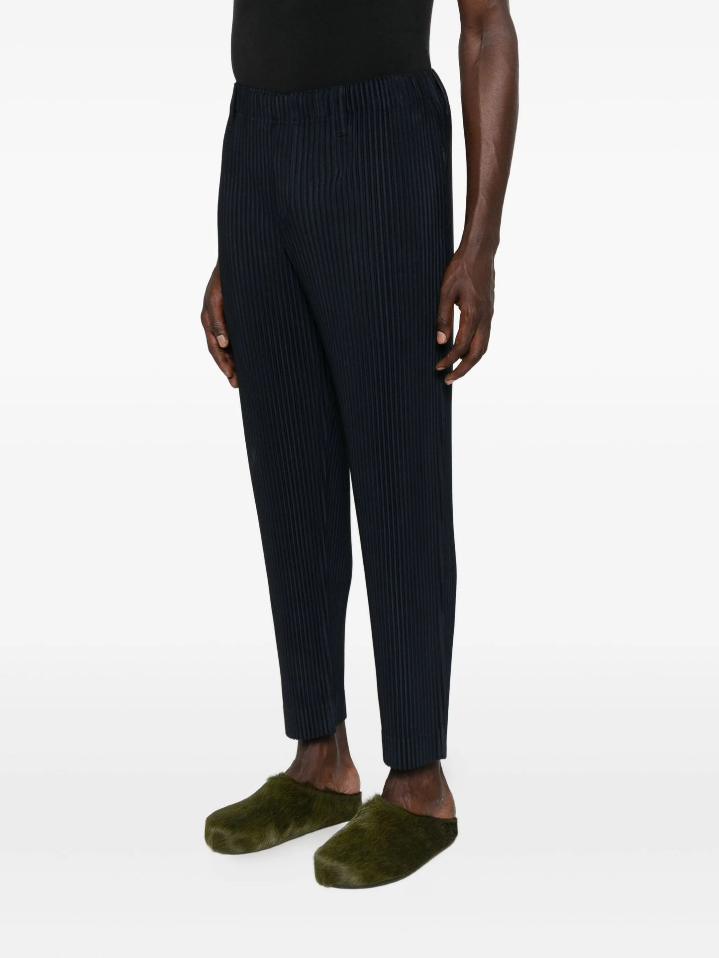 plissé elasticated trousers