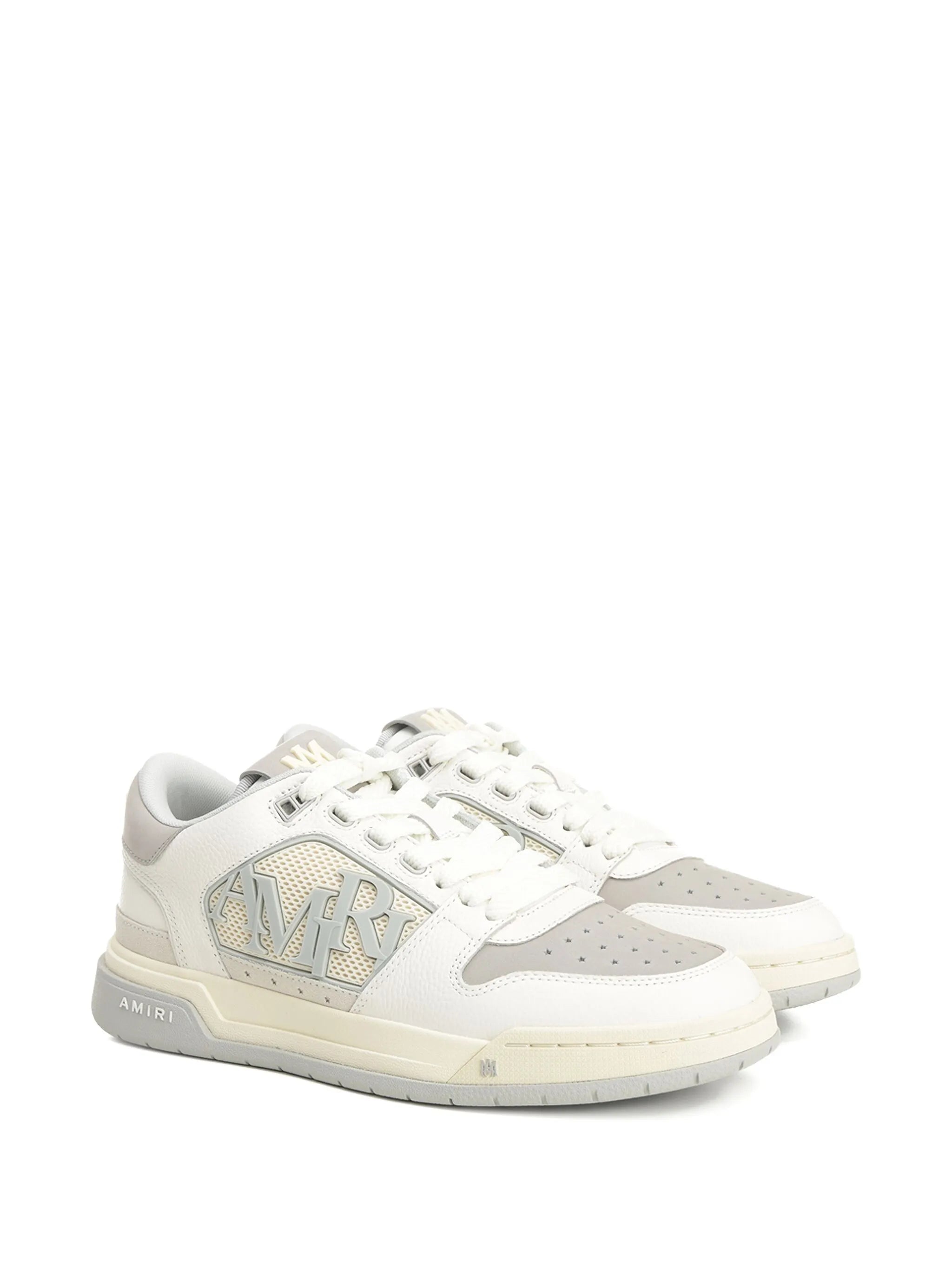 logo-detail leather lace-up low-top sneakers
