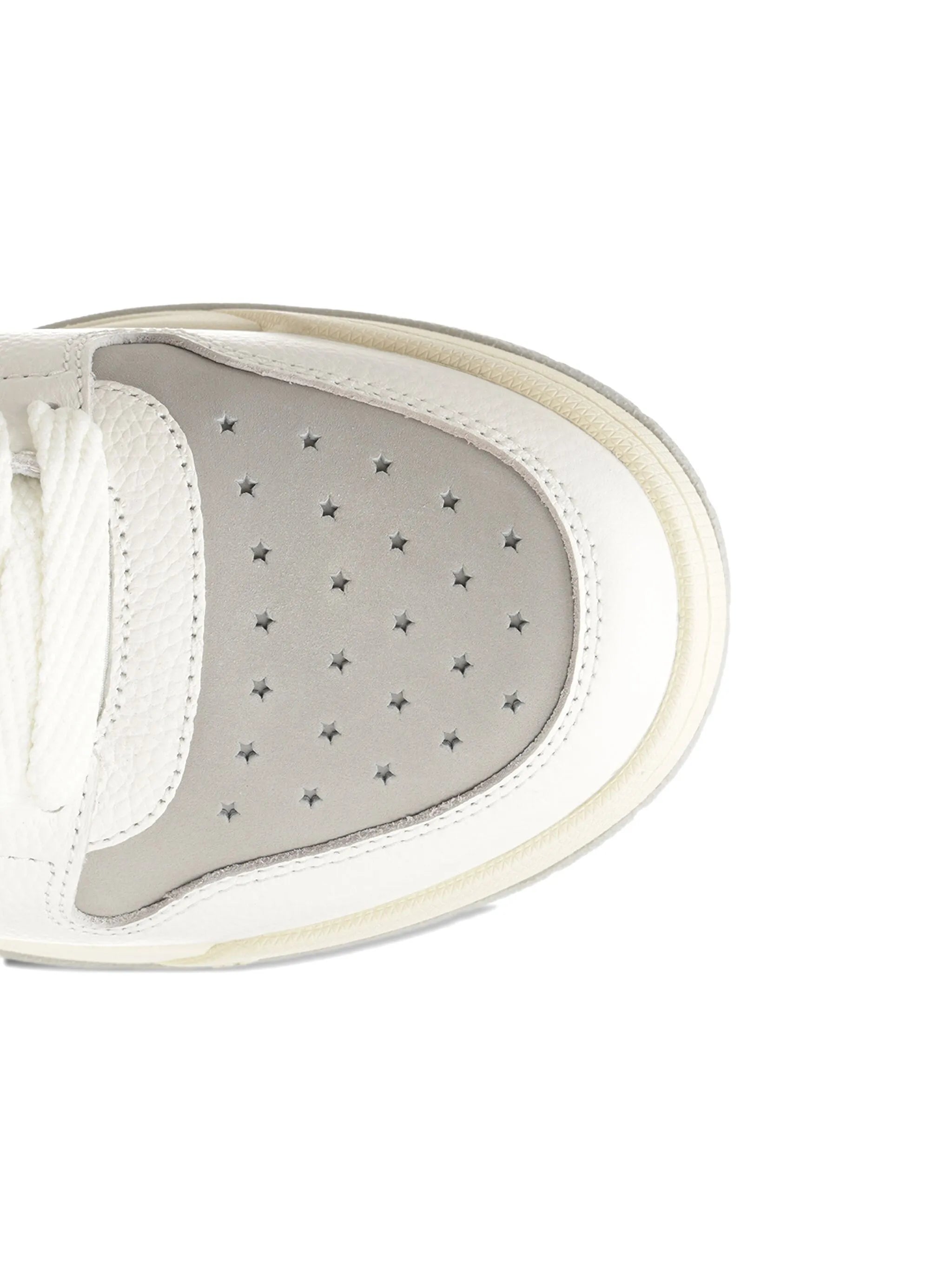 logo-detail leather lace-up low-top sneakers