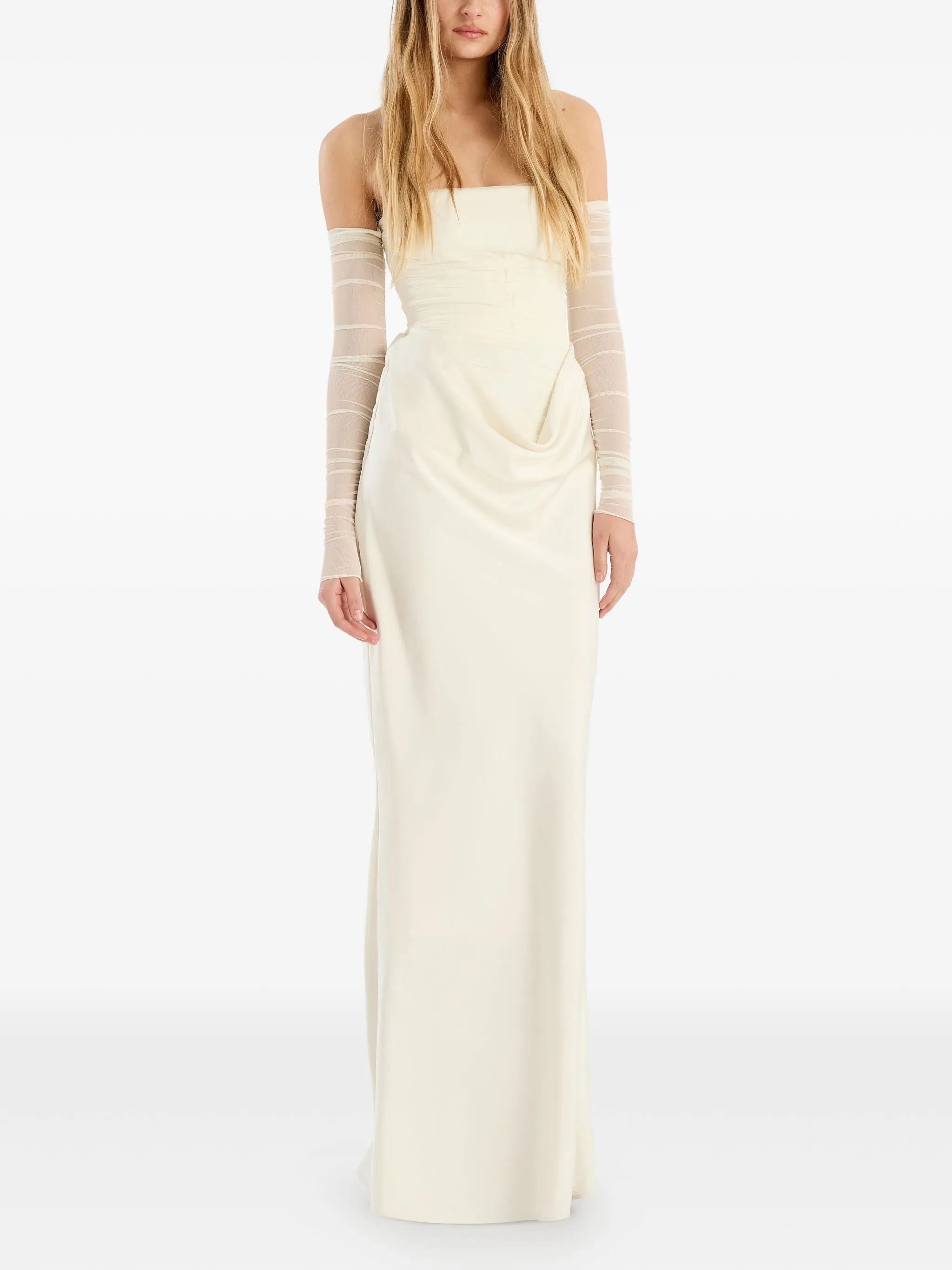 ruched-details maxi dress