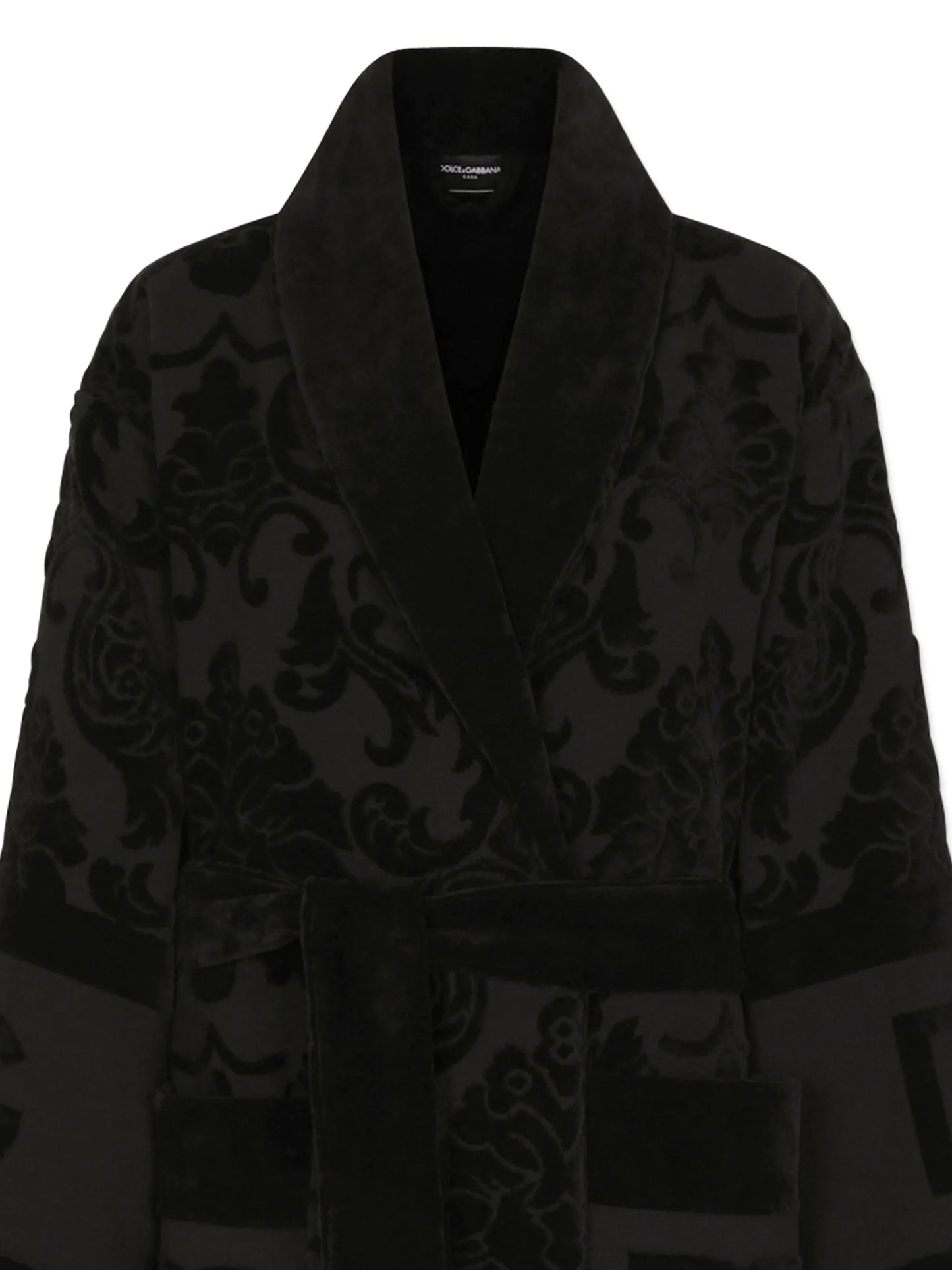 logo monogram jacquard bathrobe