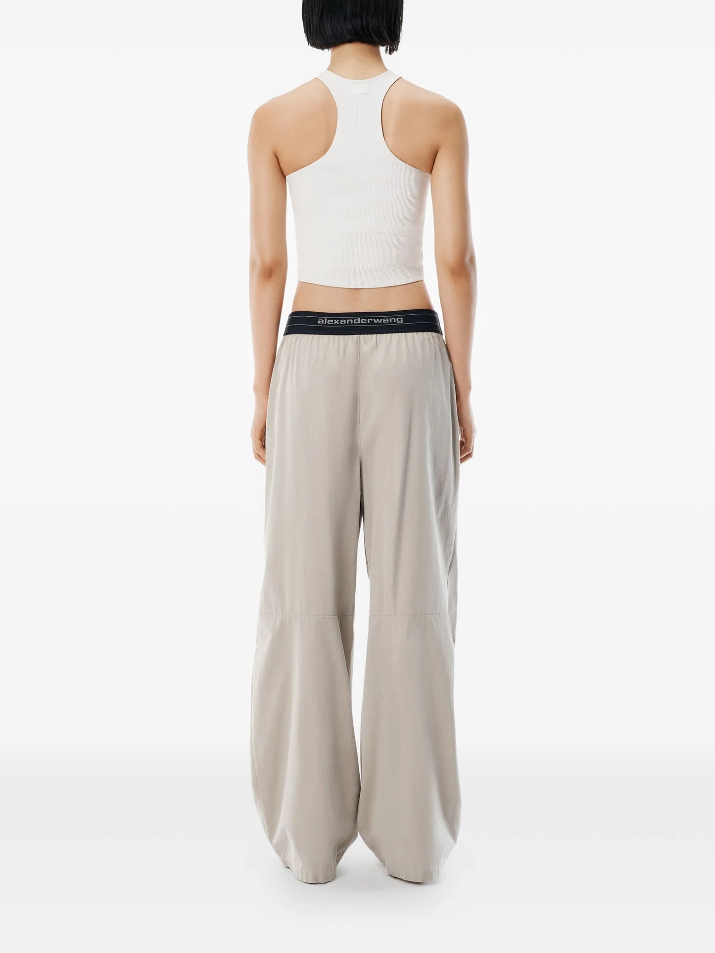 mid-rise logo trousers