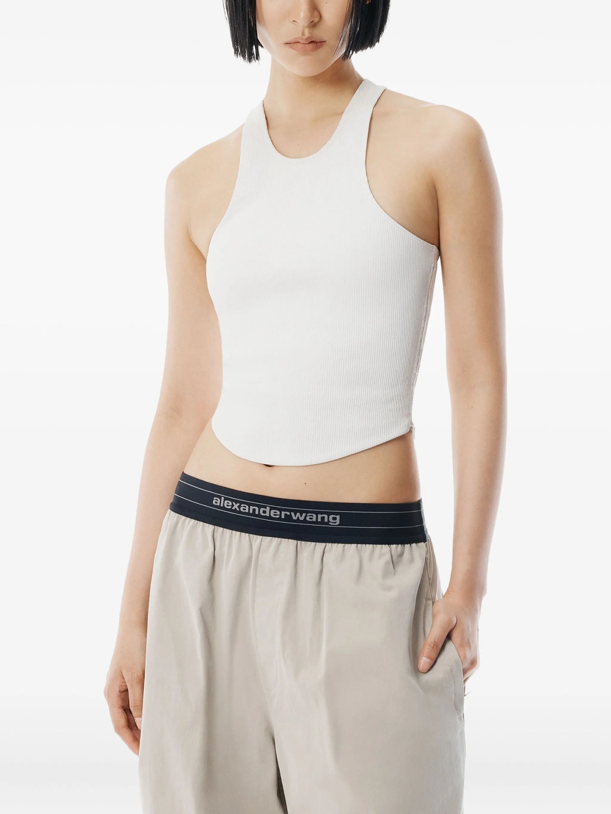 mid-rise logo trousers