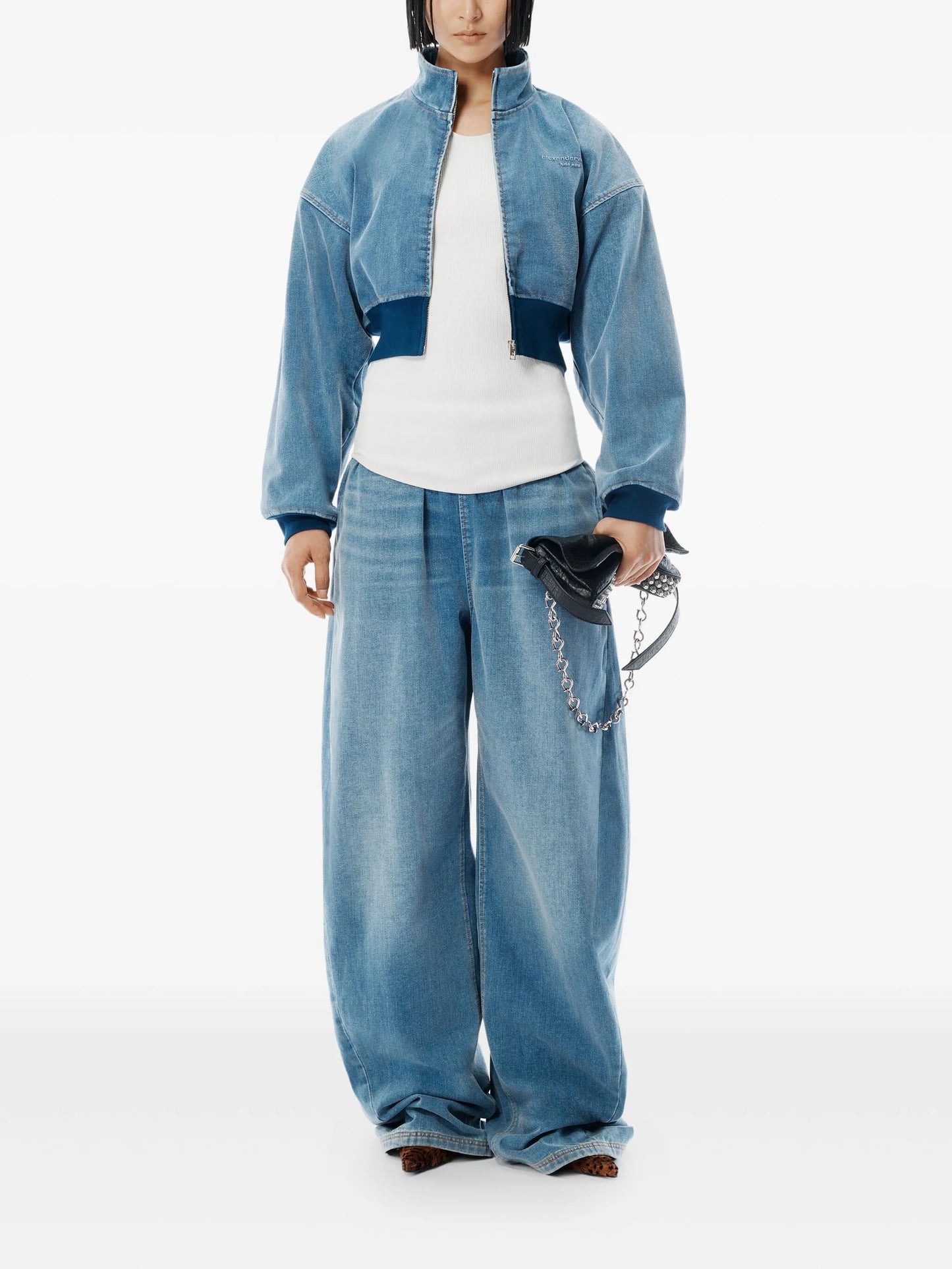 elasticated-waist drawstring track pants