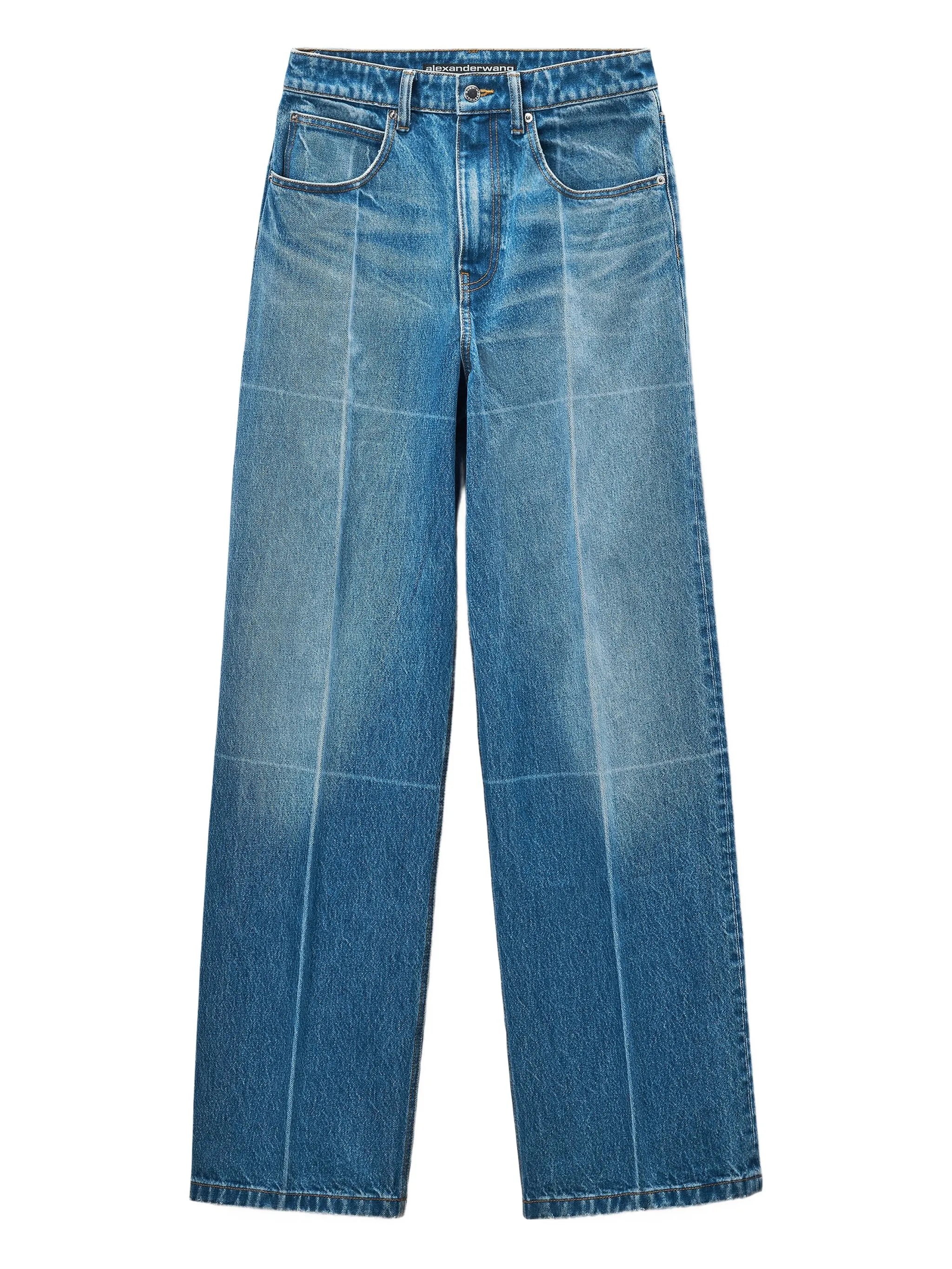 faded panel jeans