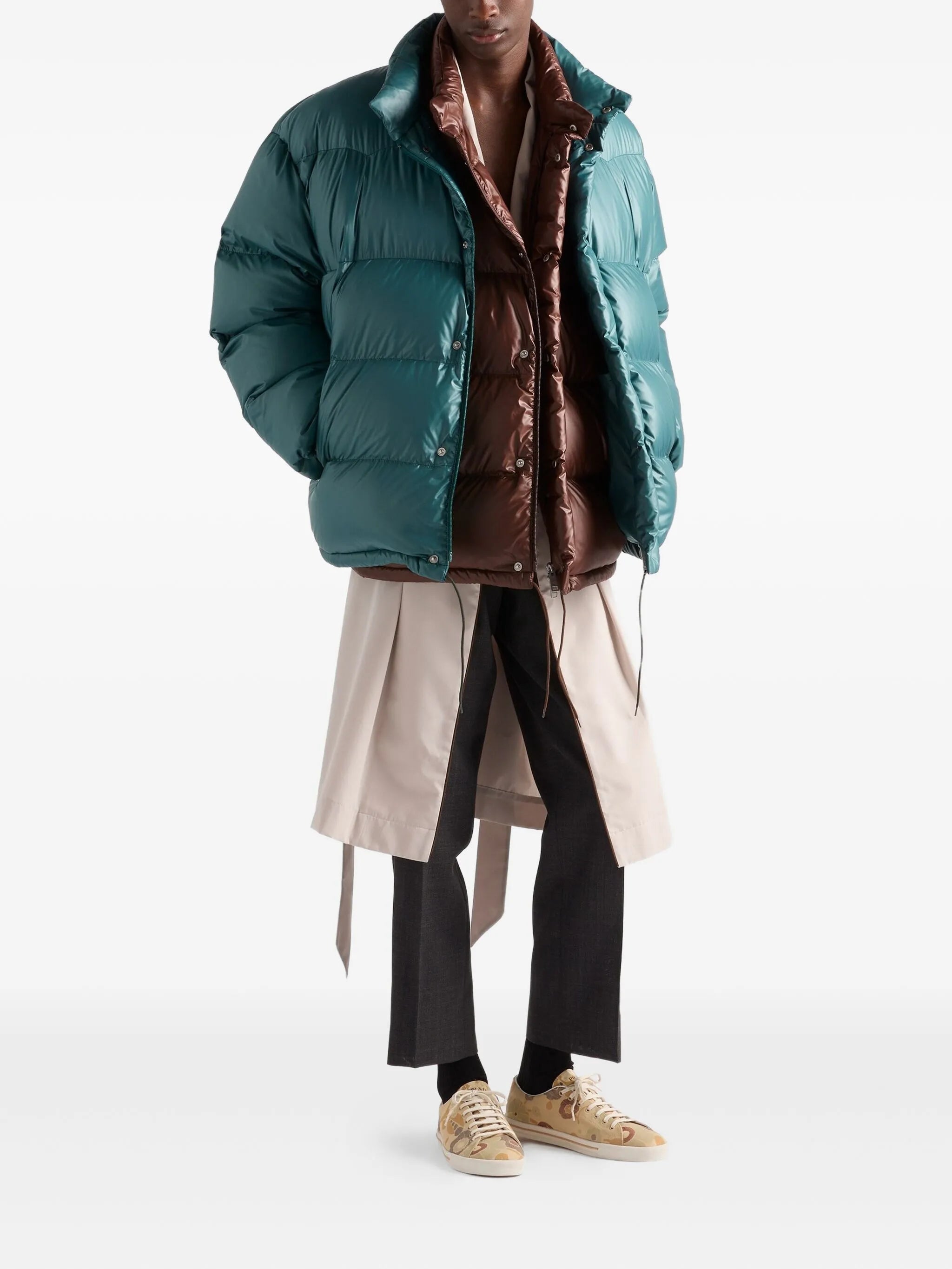 quilted stand-up collar gilet