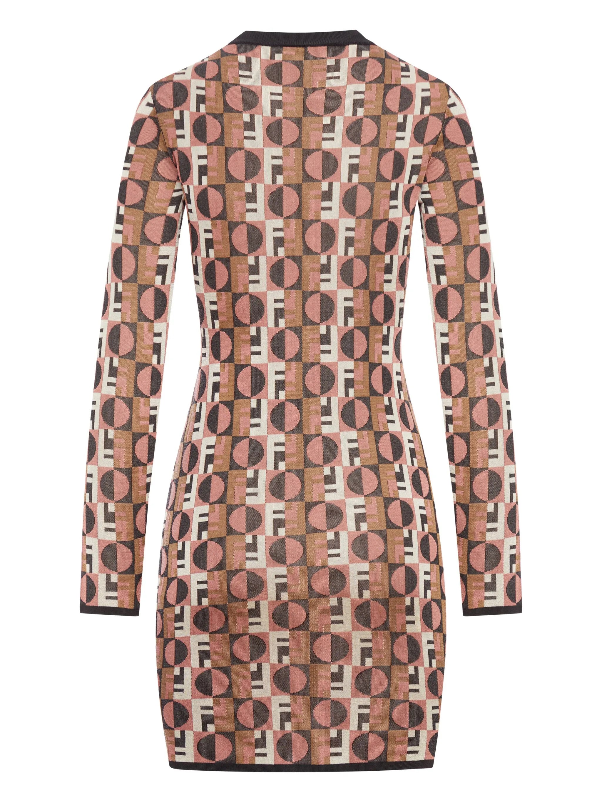 Optical geometric day dress