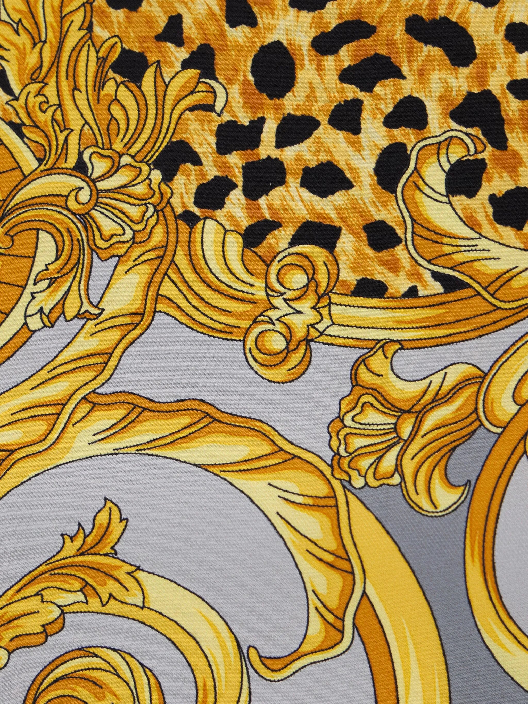 baroque-cheetah silk scarf