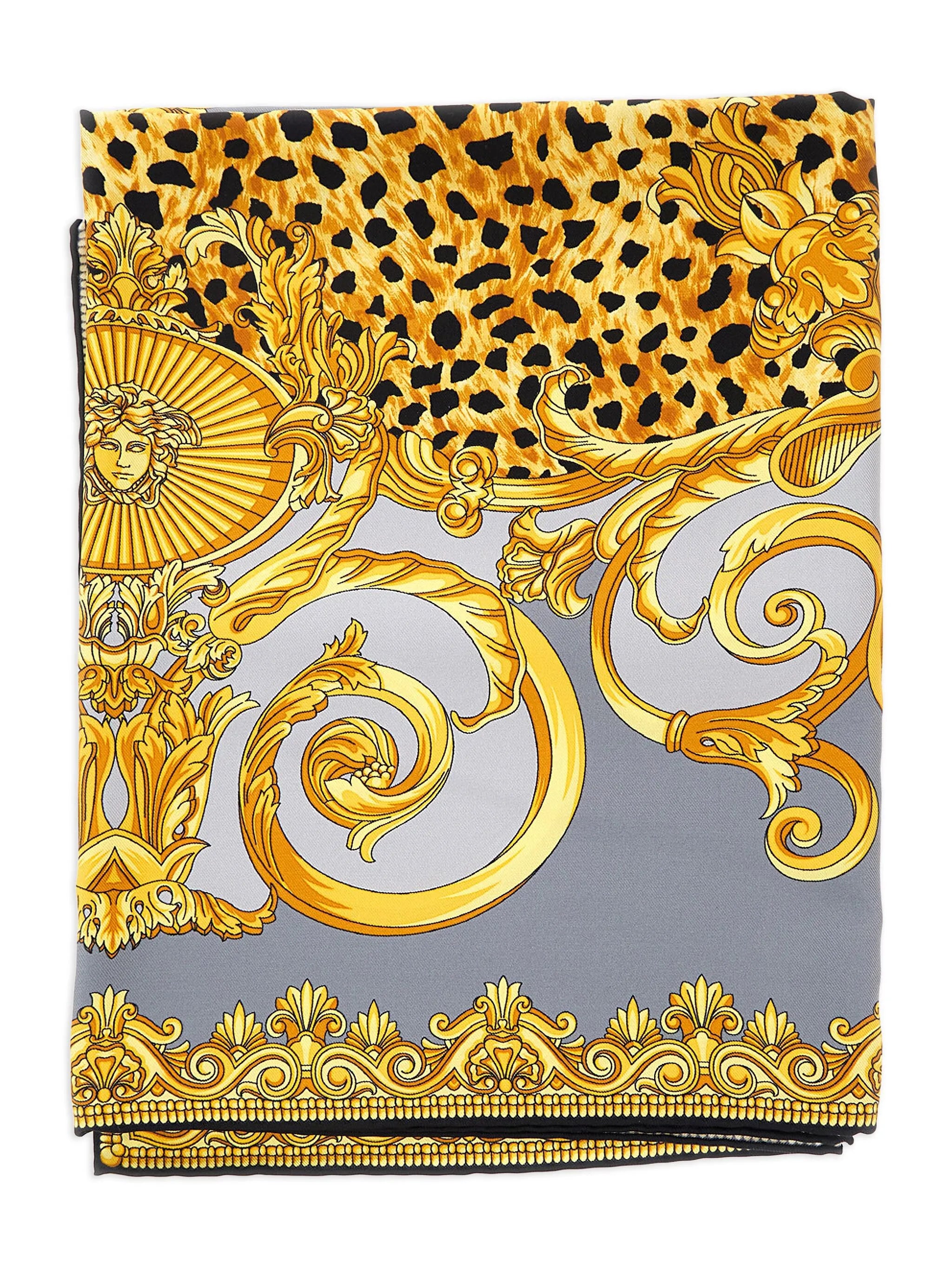 baroque-cheetah silk scarf