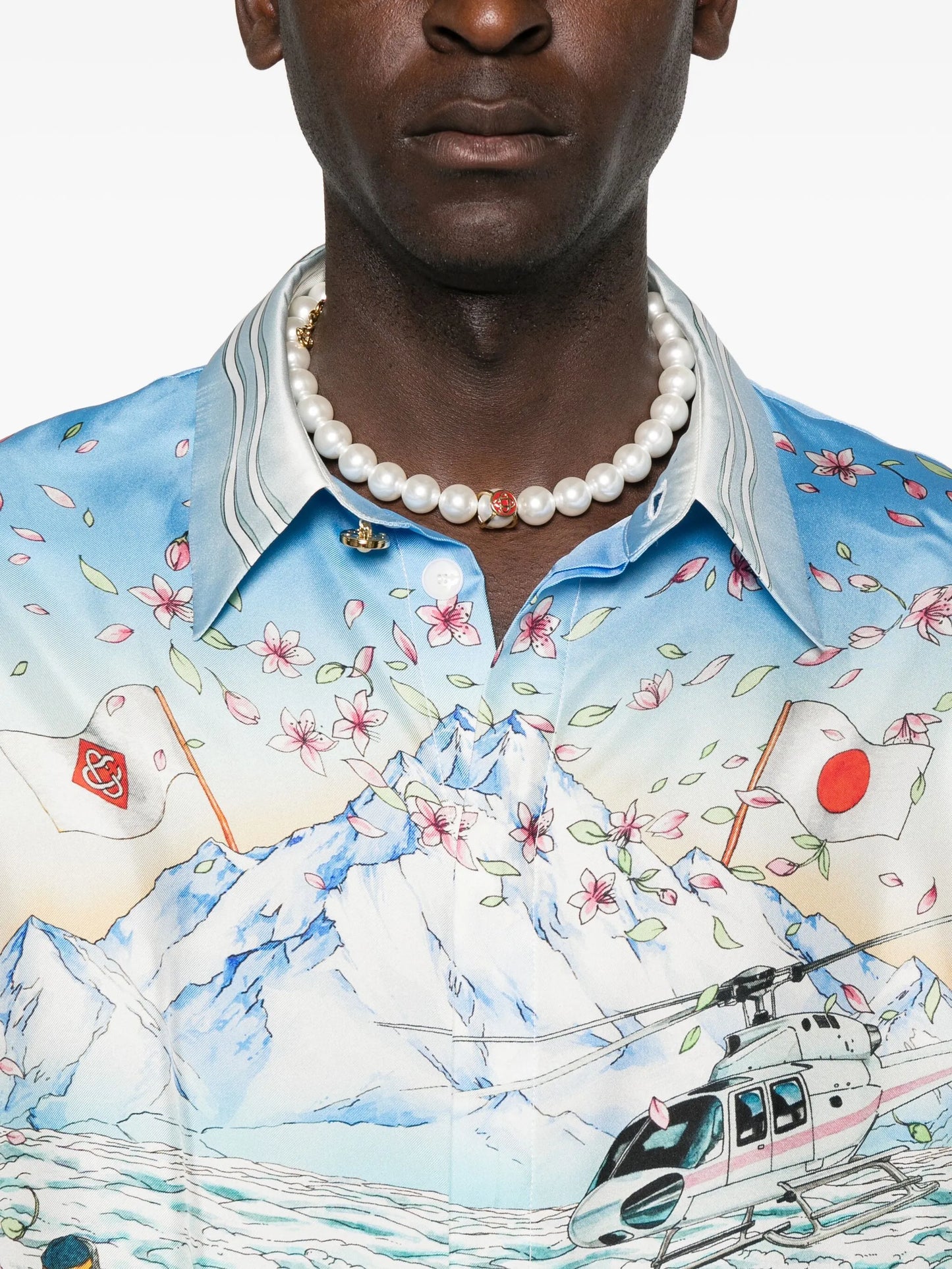 long-sleeve graphic-print shirt