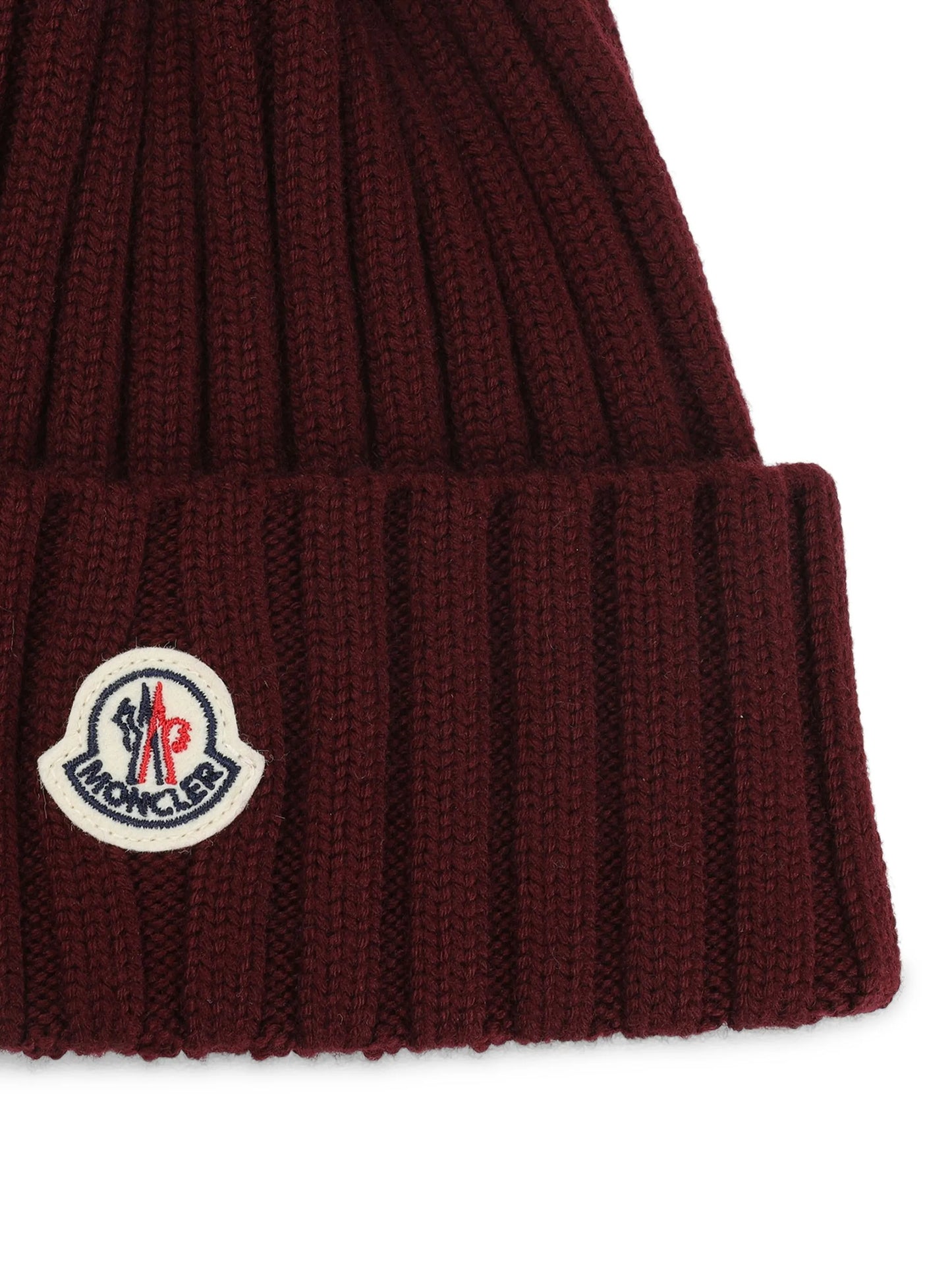 ribbed pompom-detail beanie