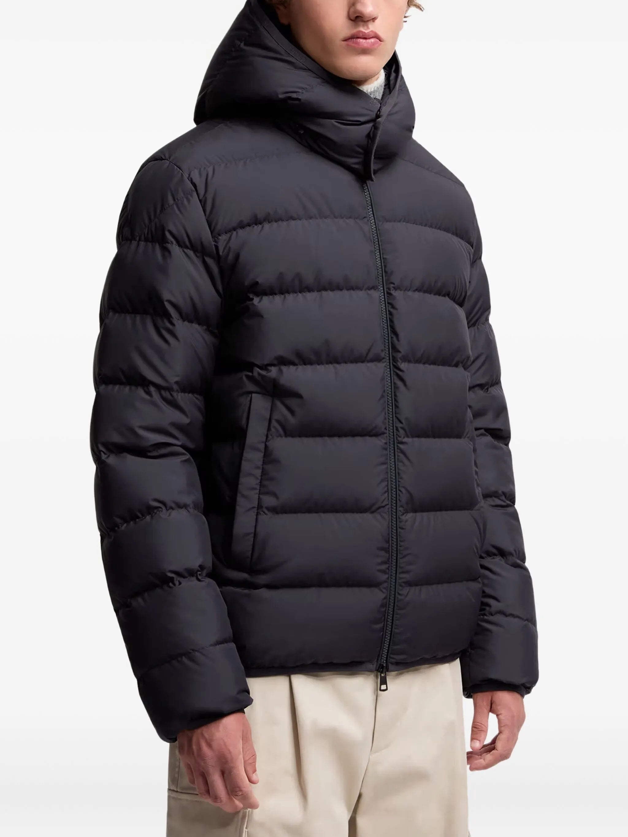 hooded quilted jacket