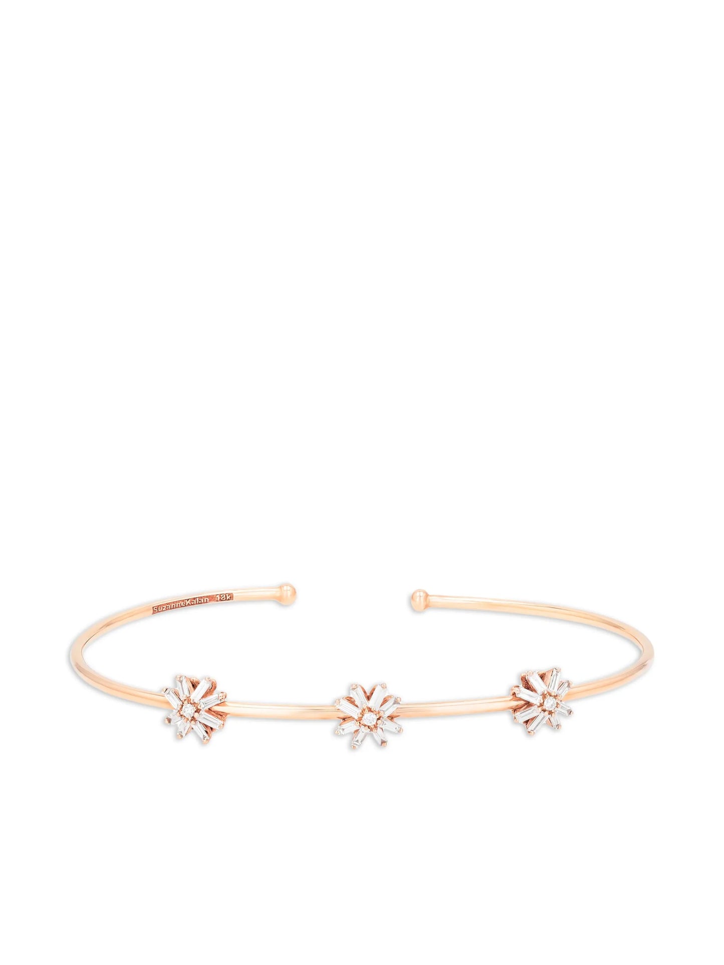 18K yellow gold diamond bangle