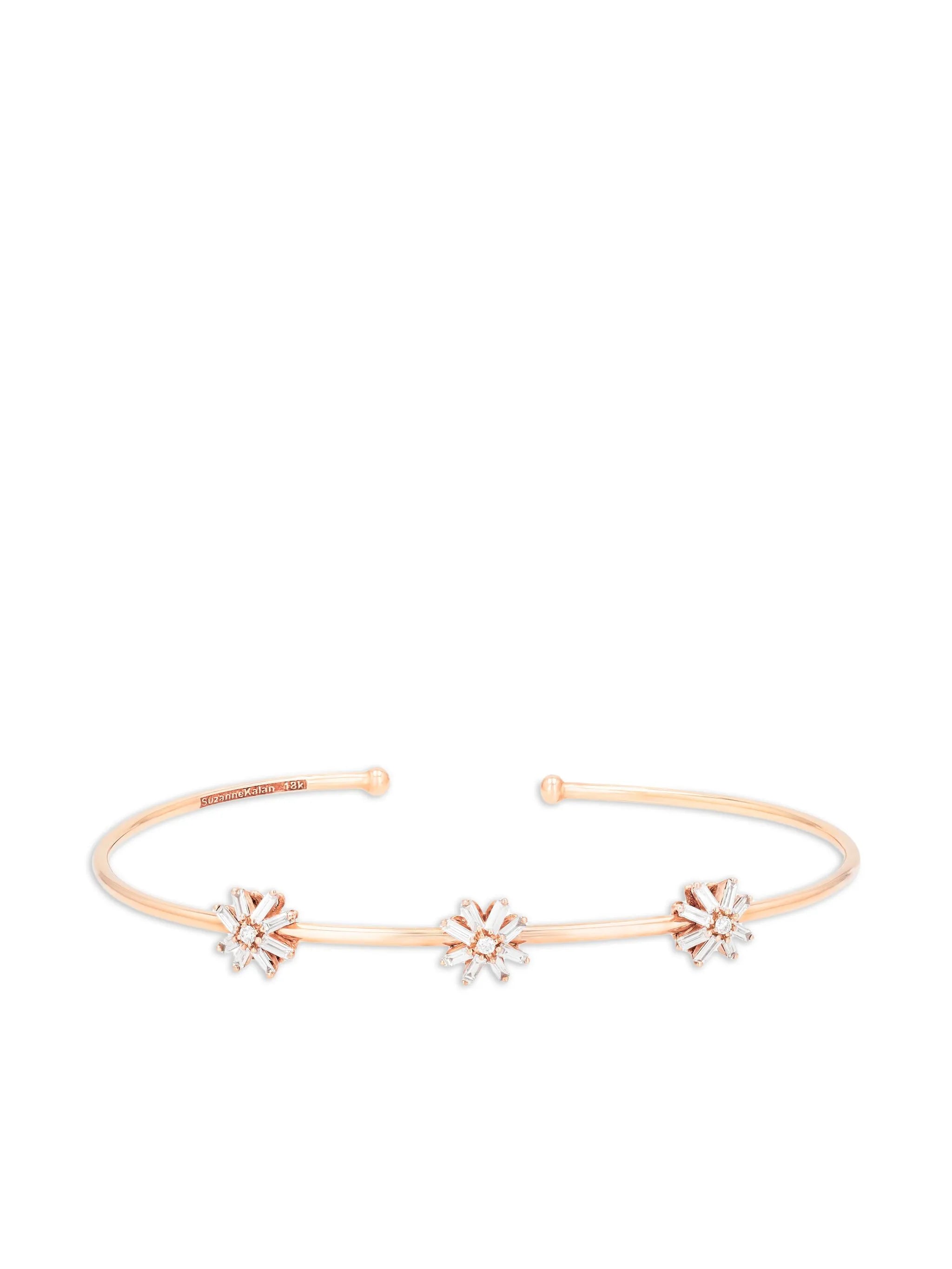 18K yellow gold diamond bangle