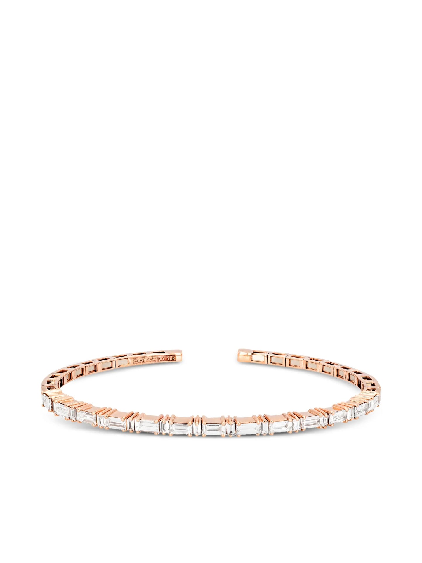 18K rose gold diamond bangle