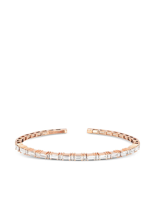 18K rose gold diamond bangle