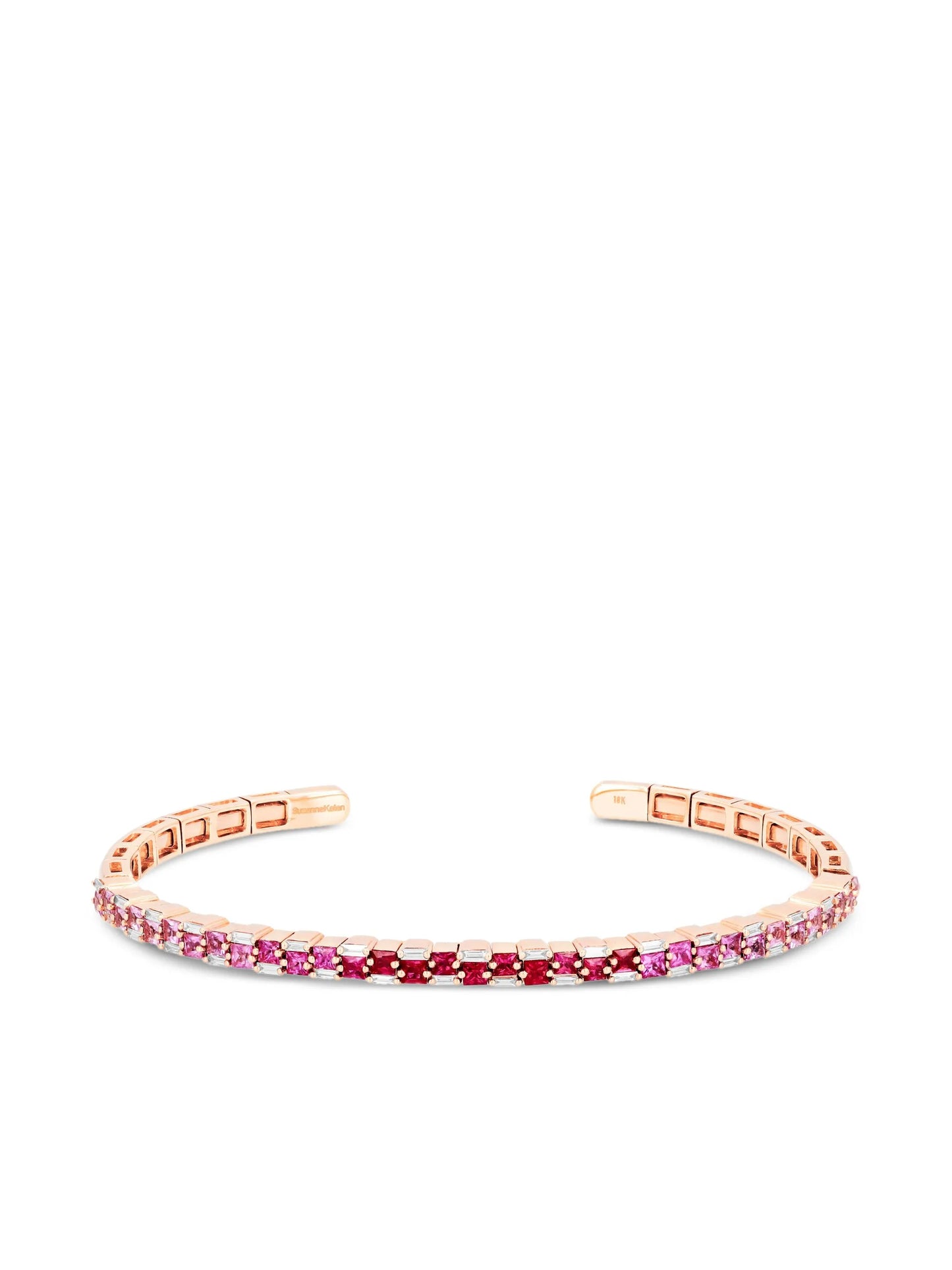 18K rose gold multi-stone bangle