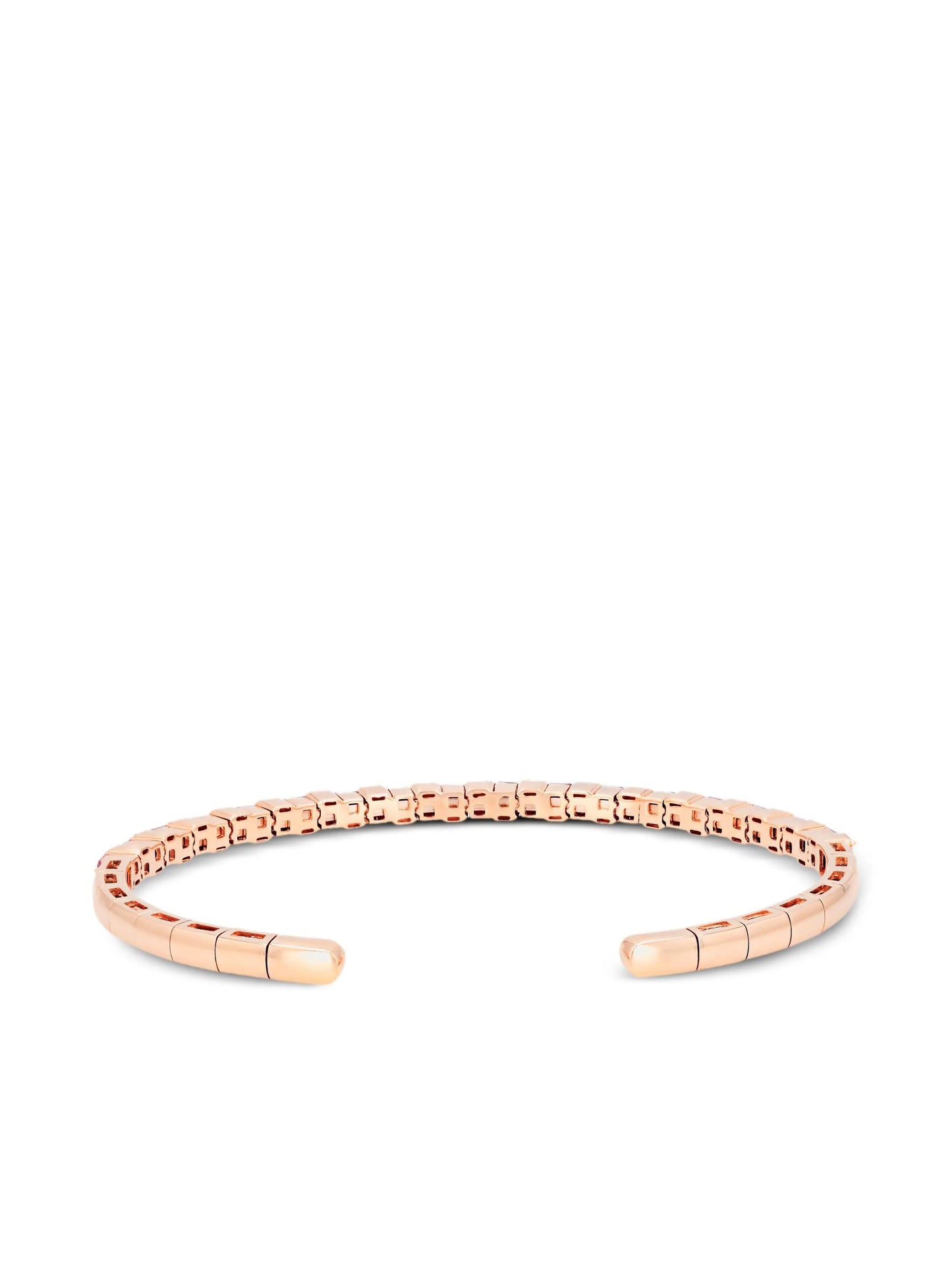 18CT rose gold multi-stone bangle