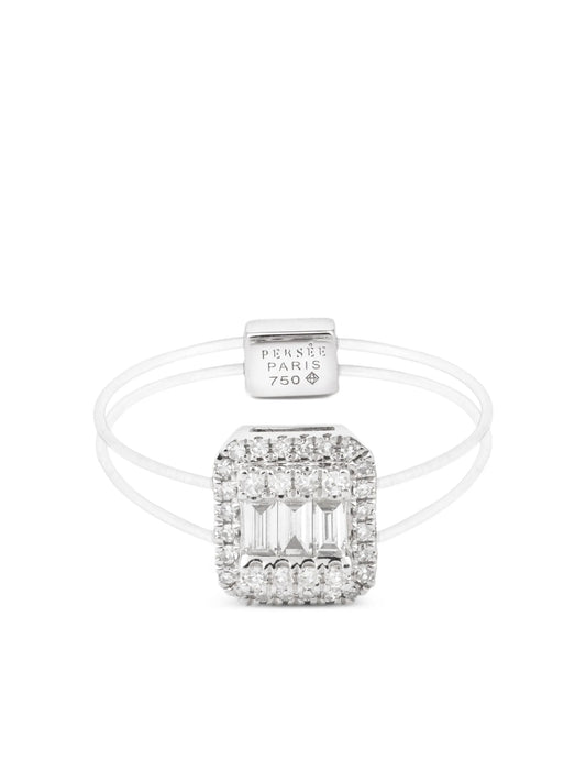 18K white gold diamond ring