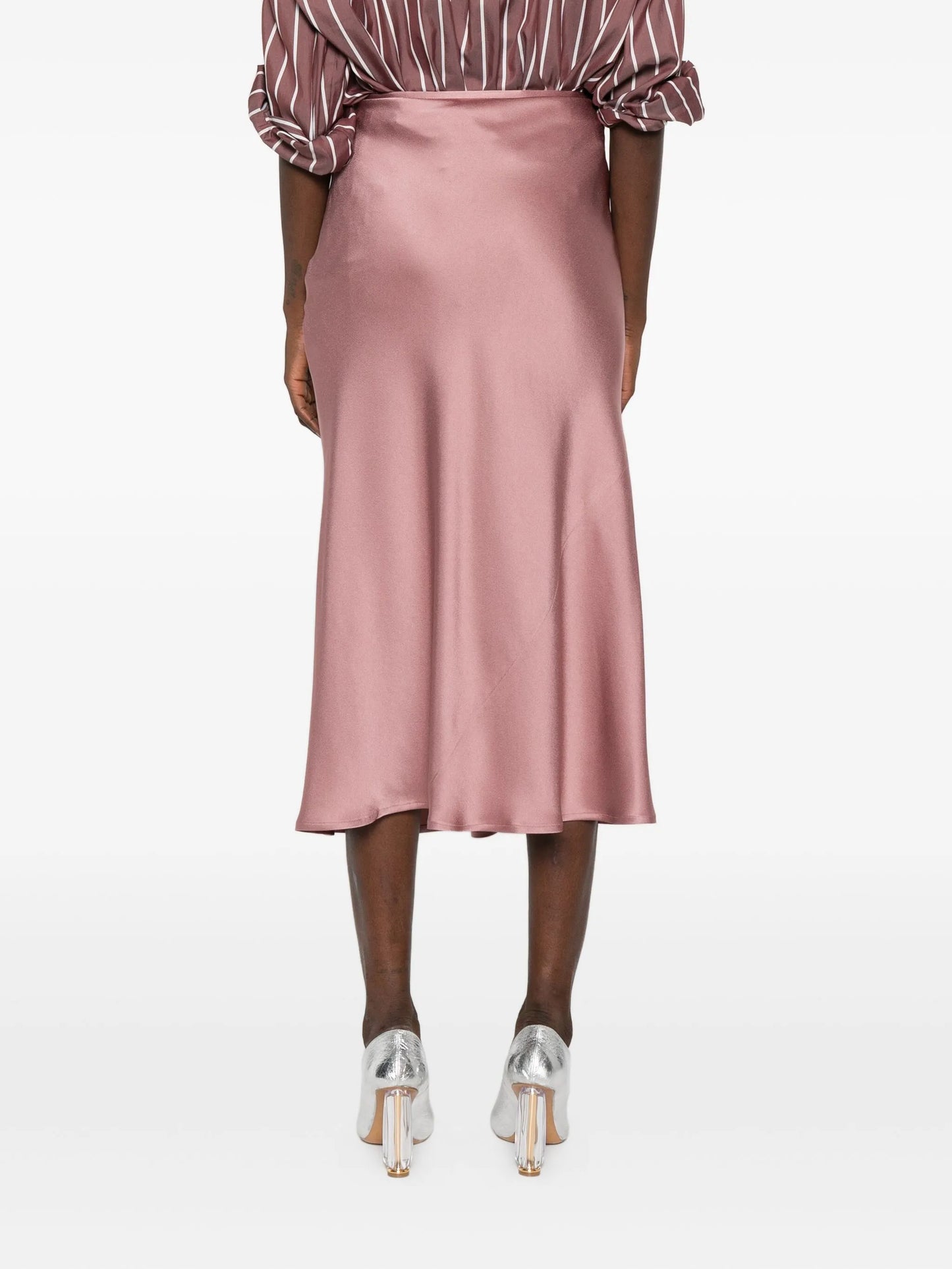 twisted satin skirt