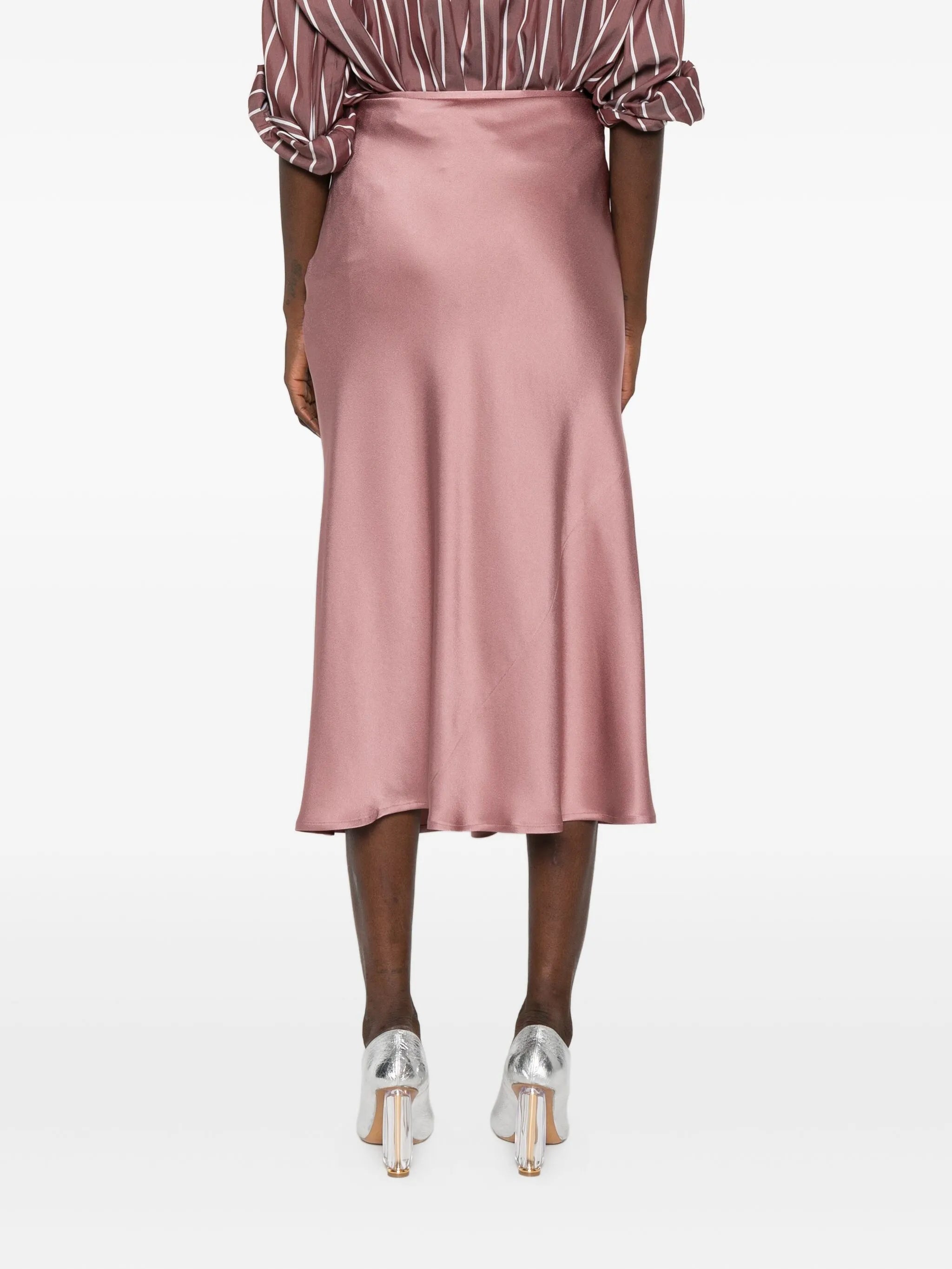 twisted satin skirt