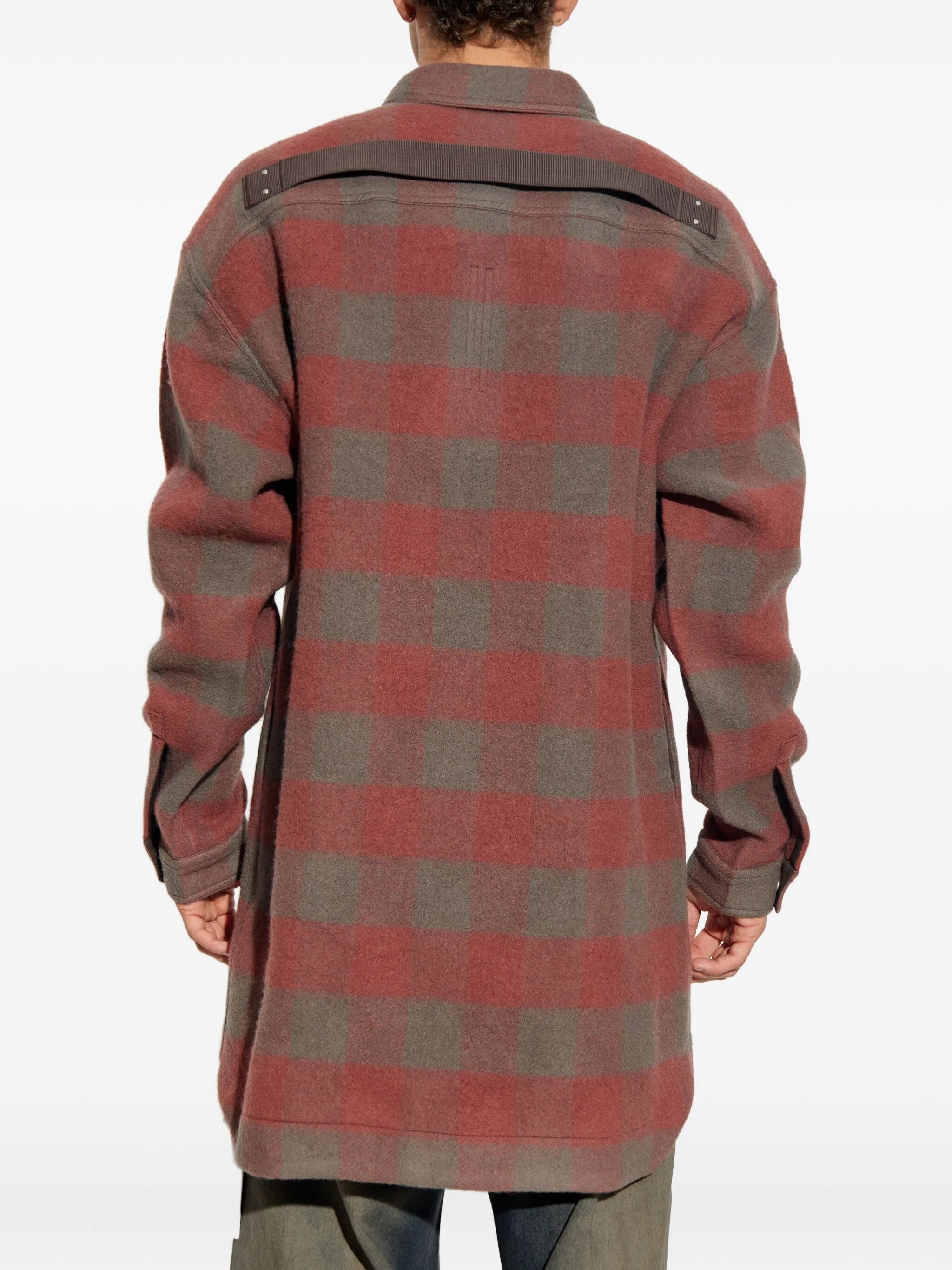 checked wool overshirt