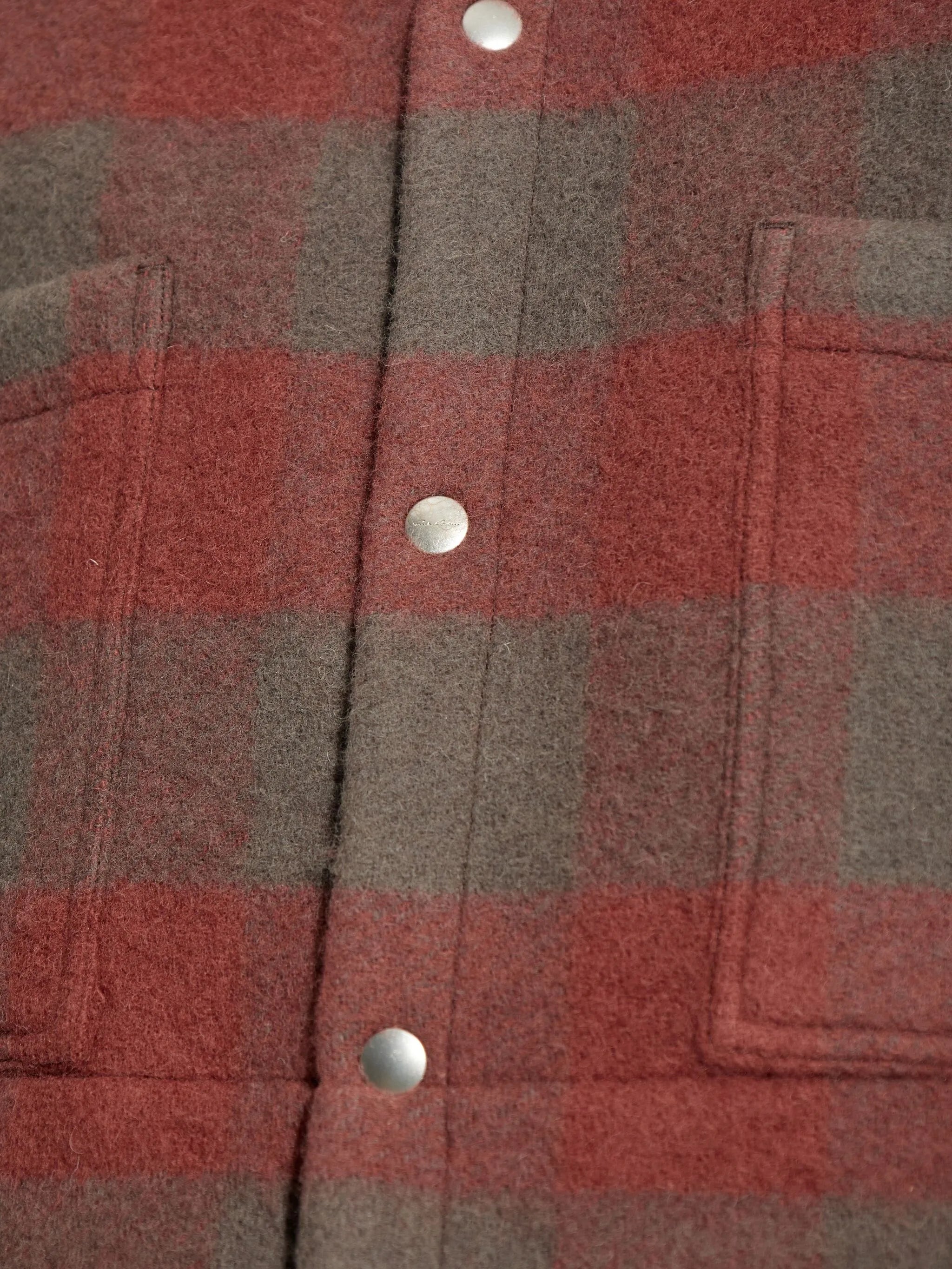 checked wool overshirt