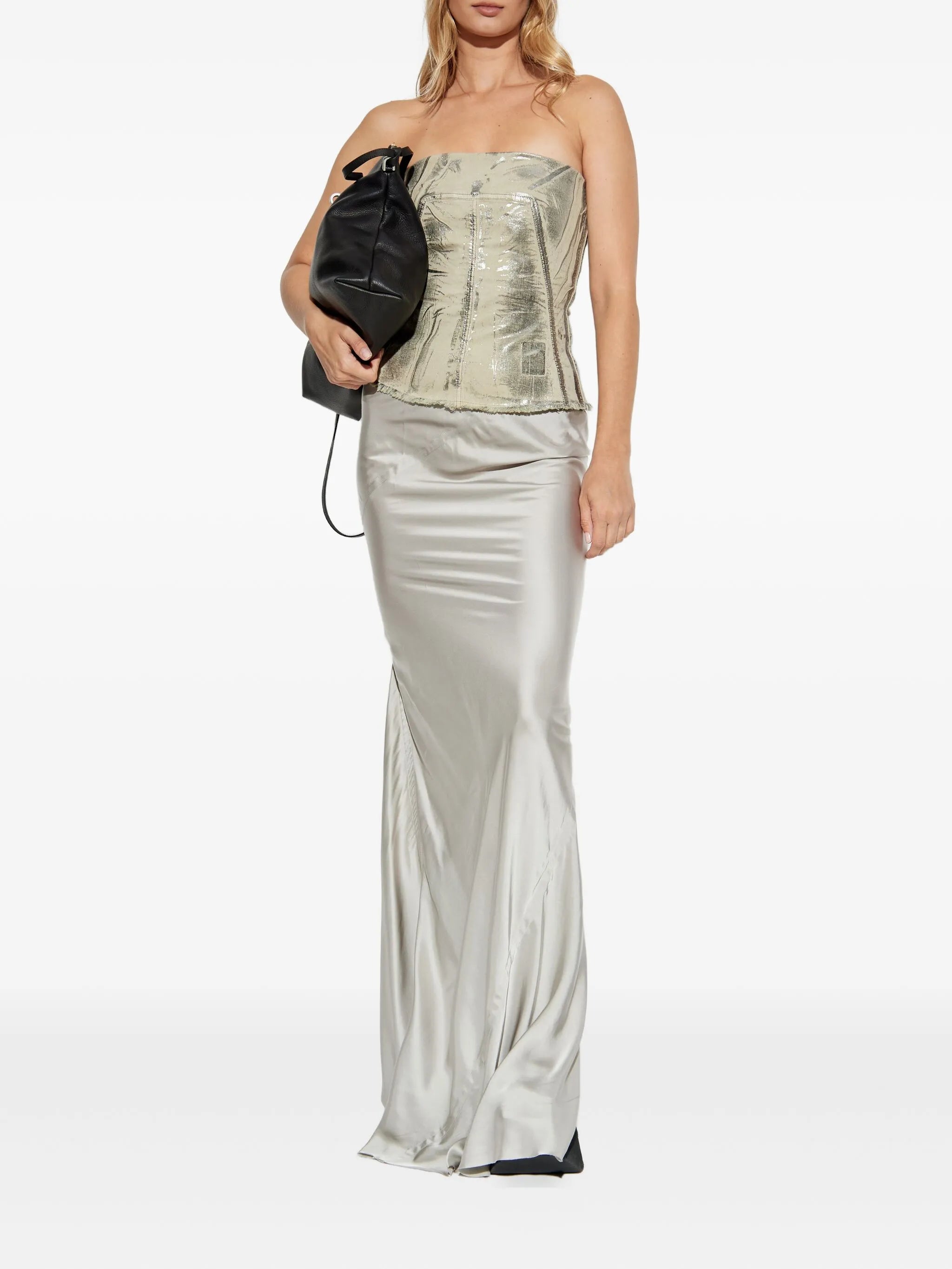 ribbed-waistband skirt