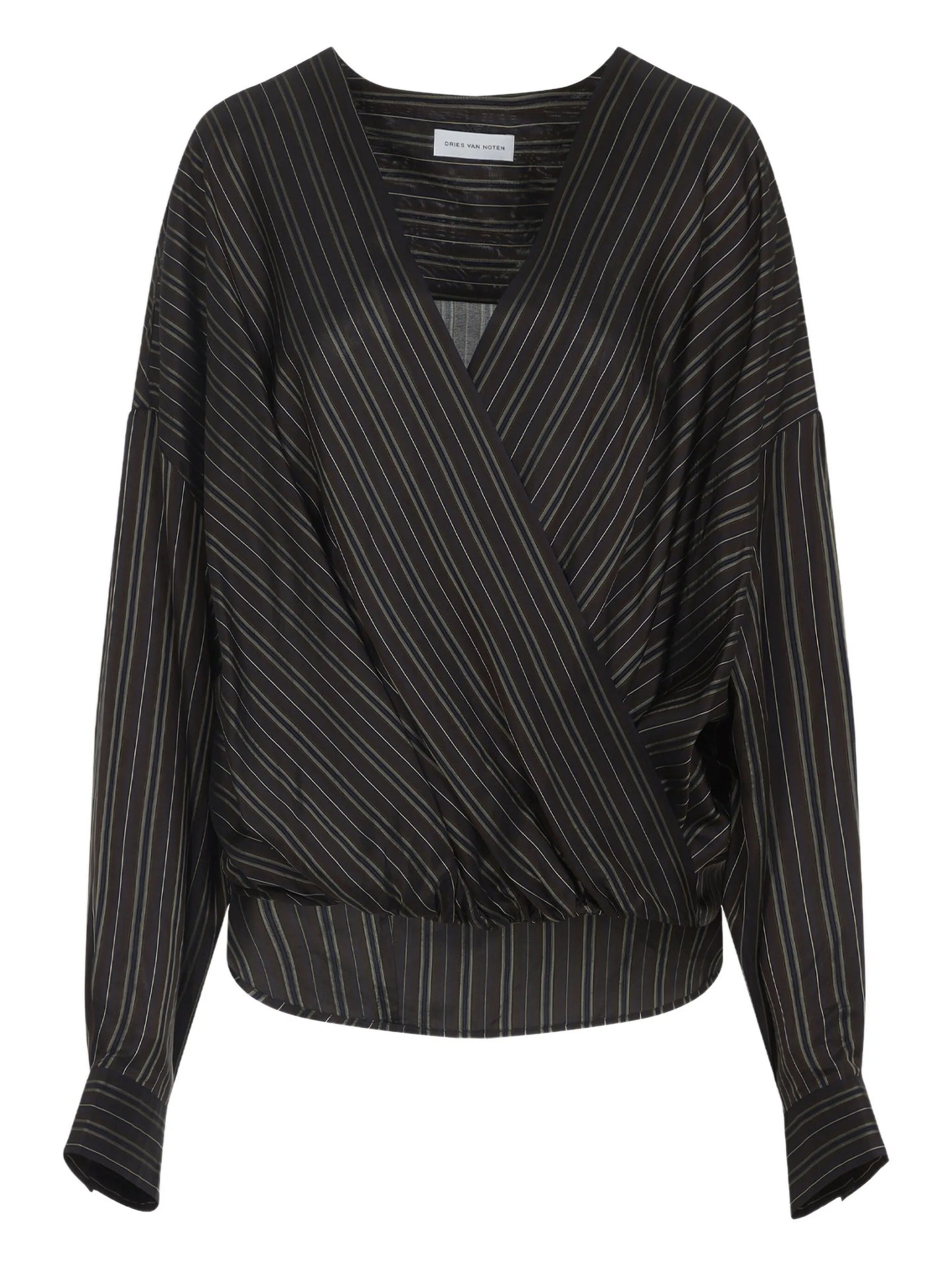 striped wrap top