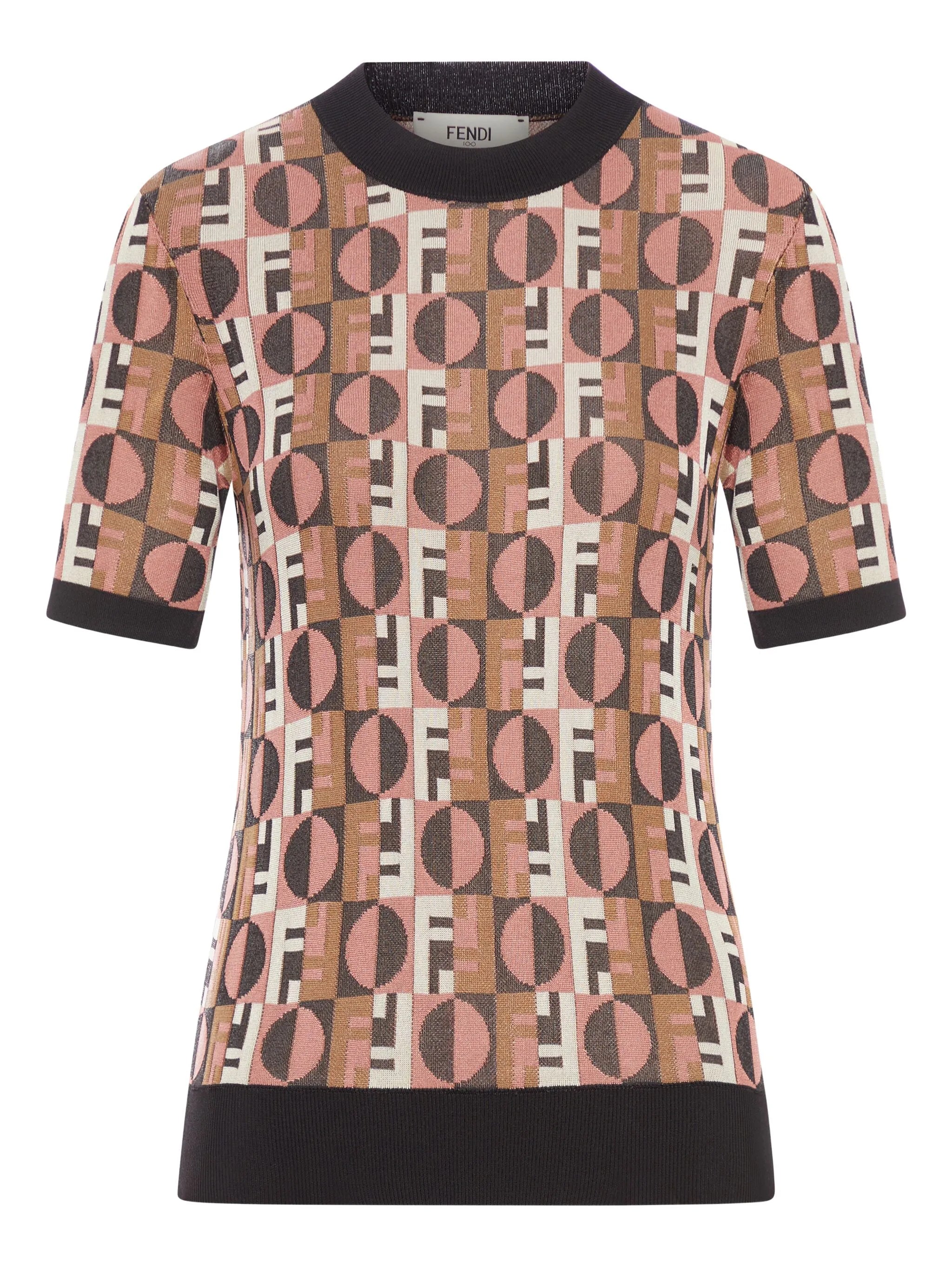 geometric jacquard T-shirt