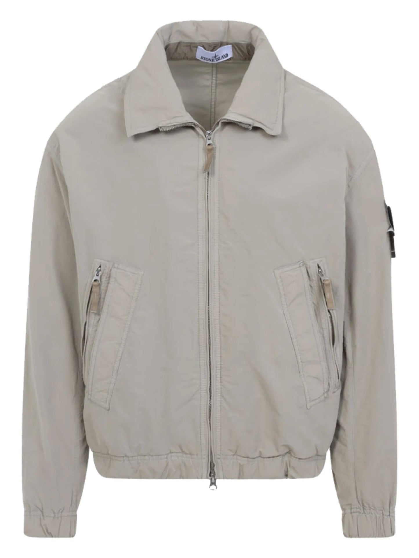 zip-fastening bomber jacket