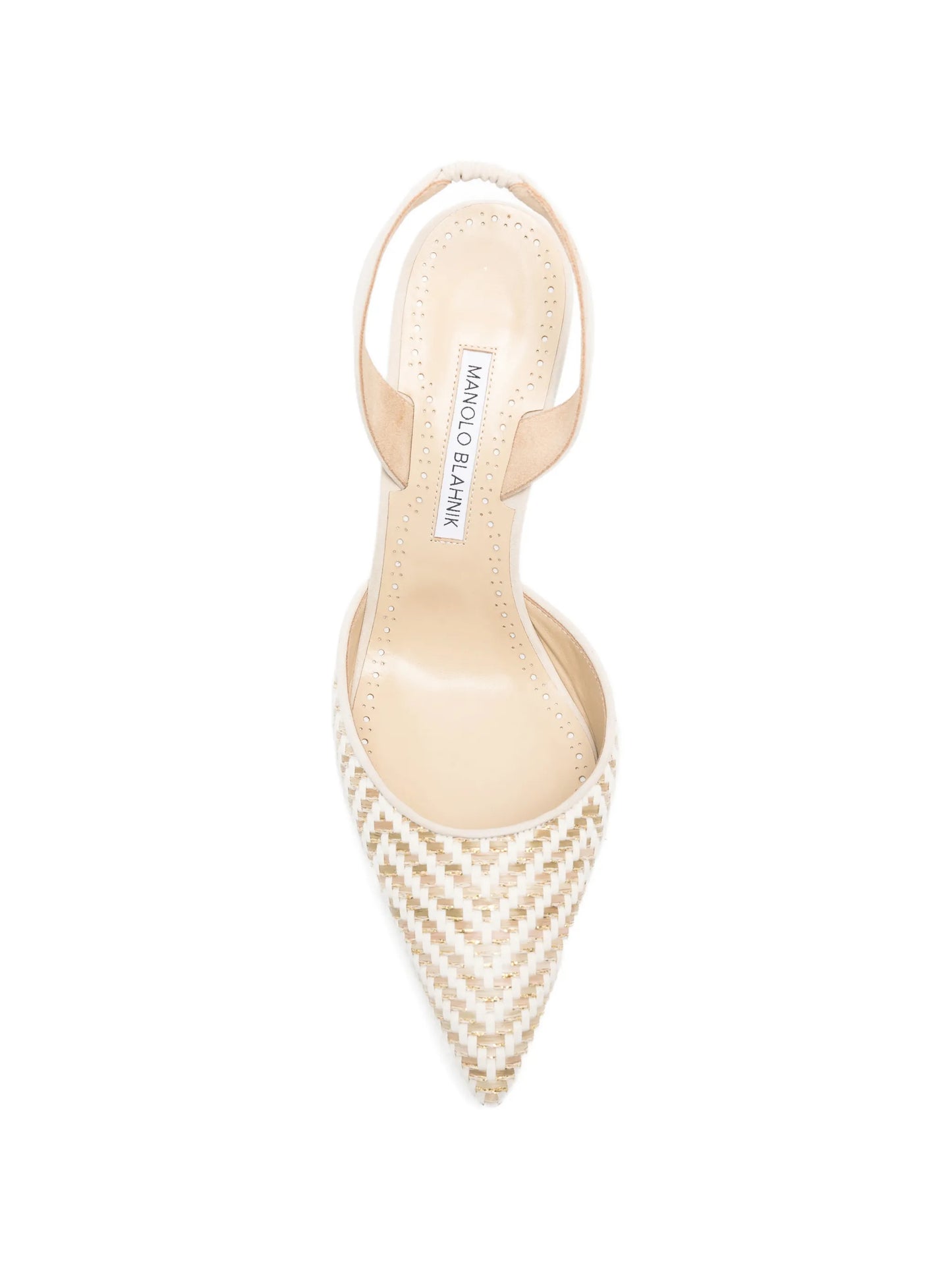 Carolyne woven-raffia slingback pumps