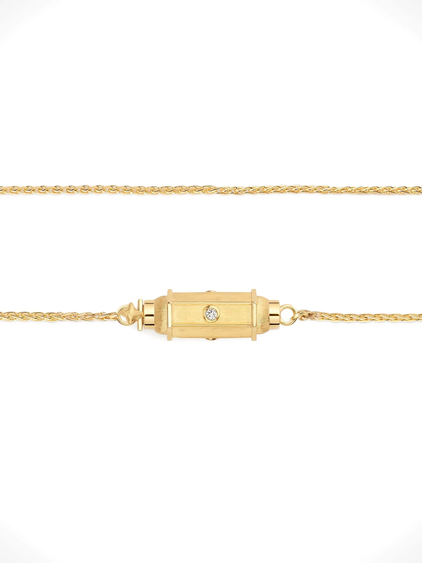 18K yellow gold Micro Coco diamond necklace