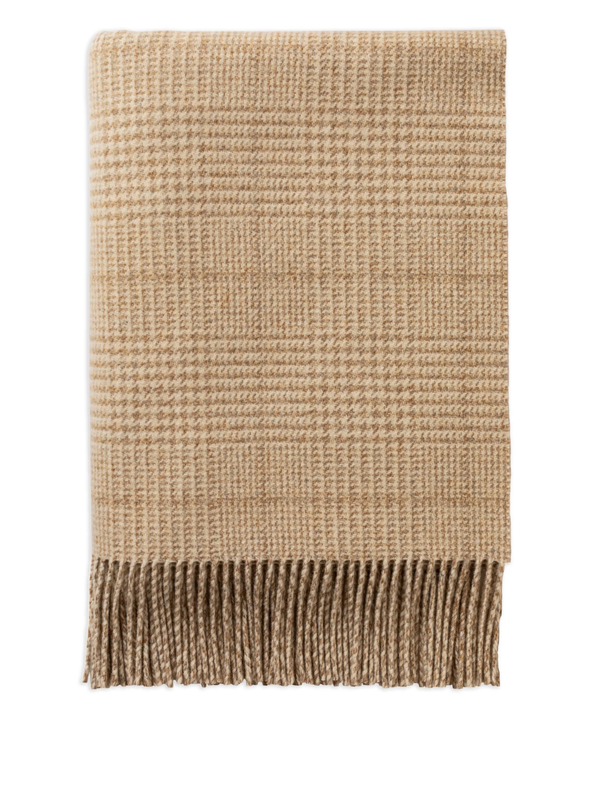 checked tweed throw