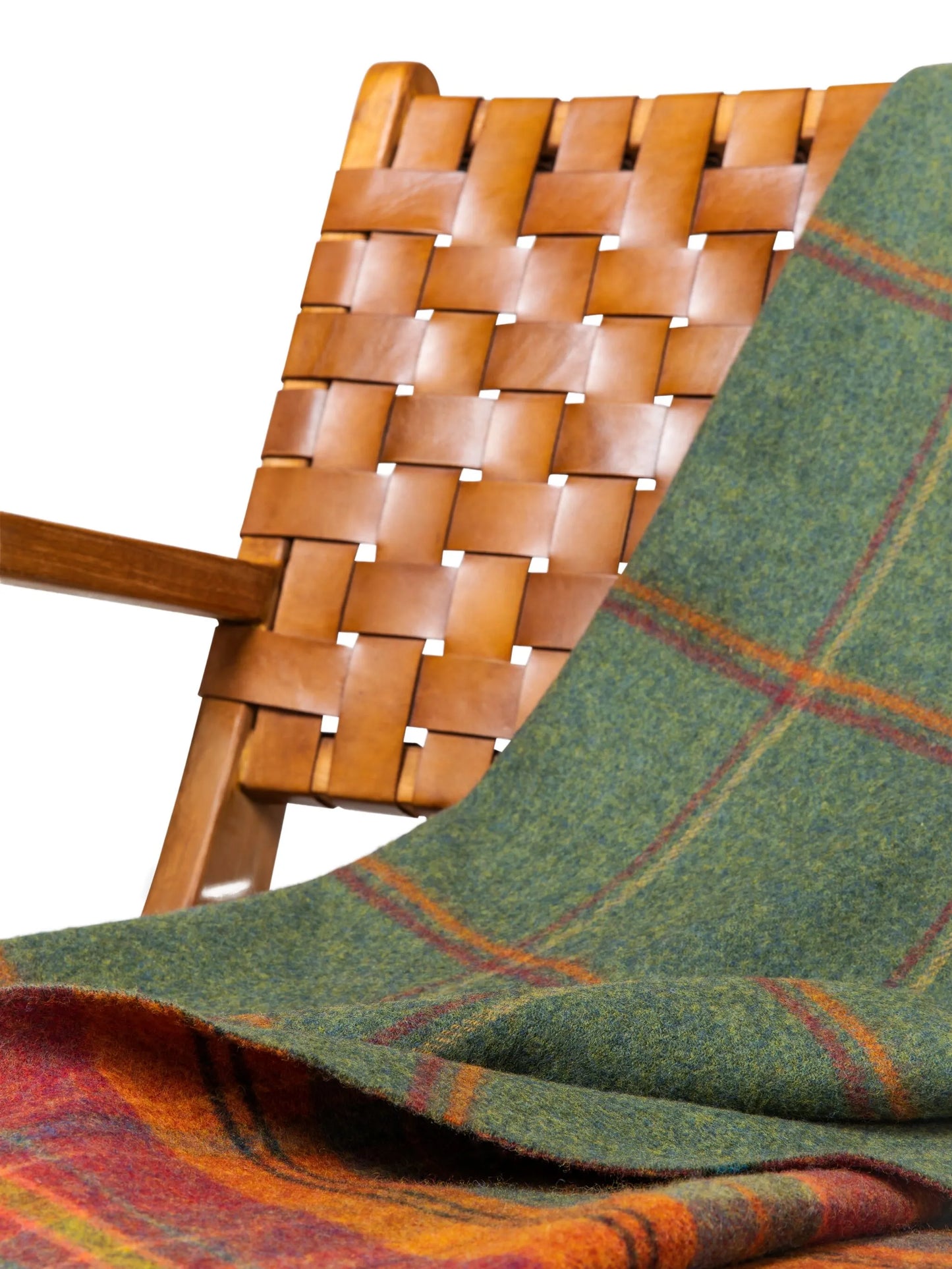 reversible checked throw