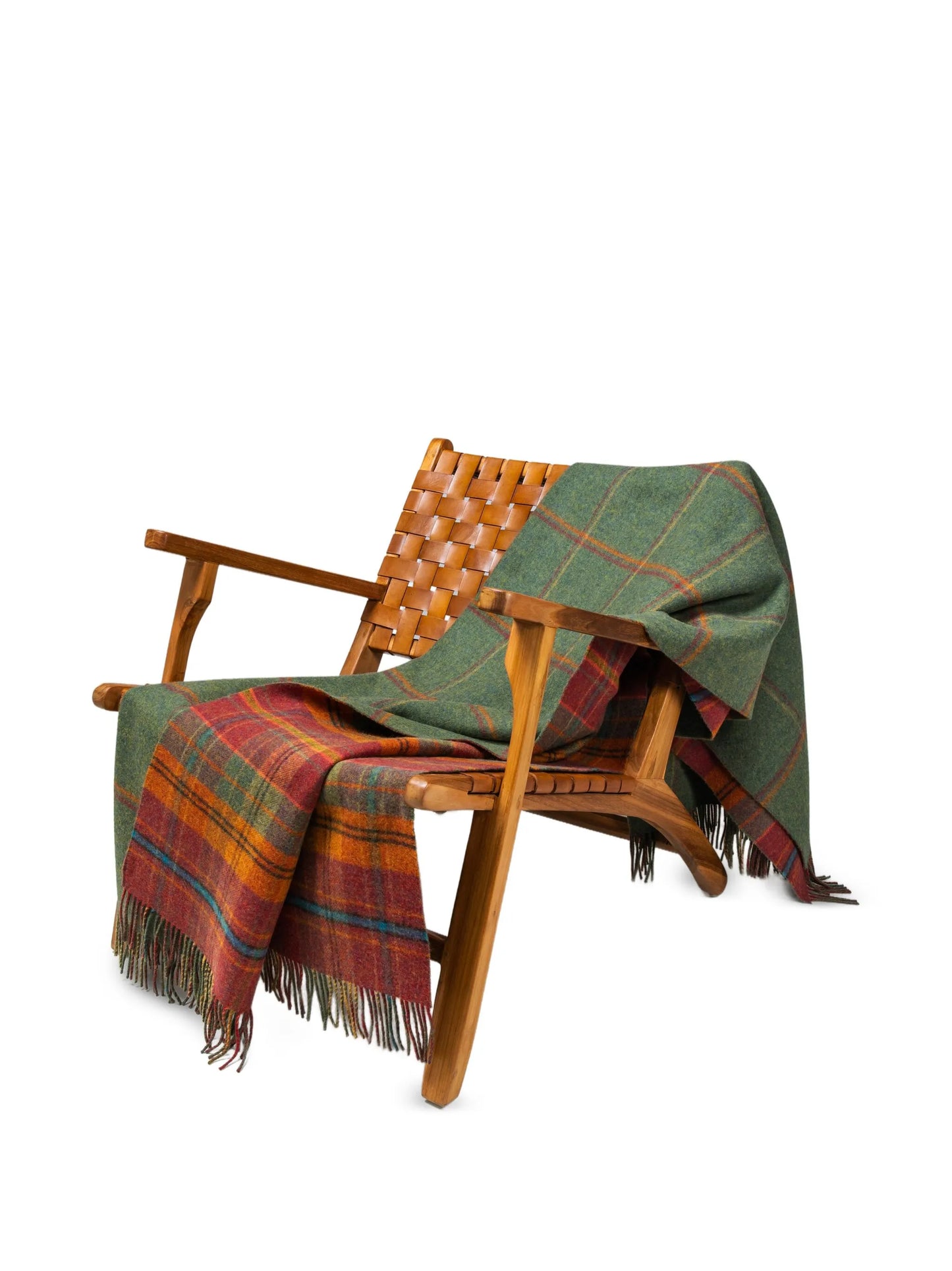 reversible checked throw