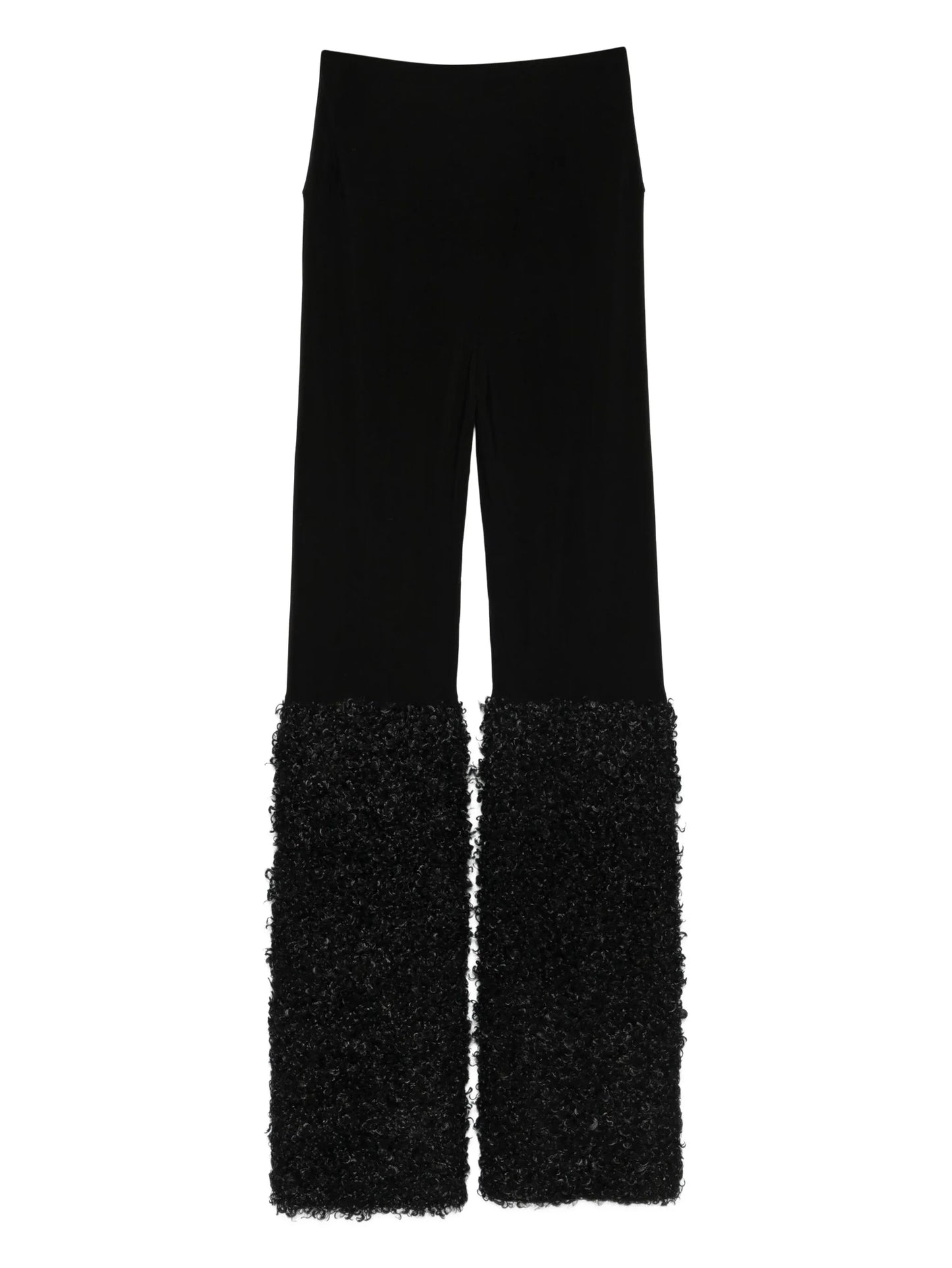 faux-fur panelled leggings