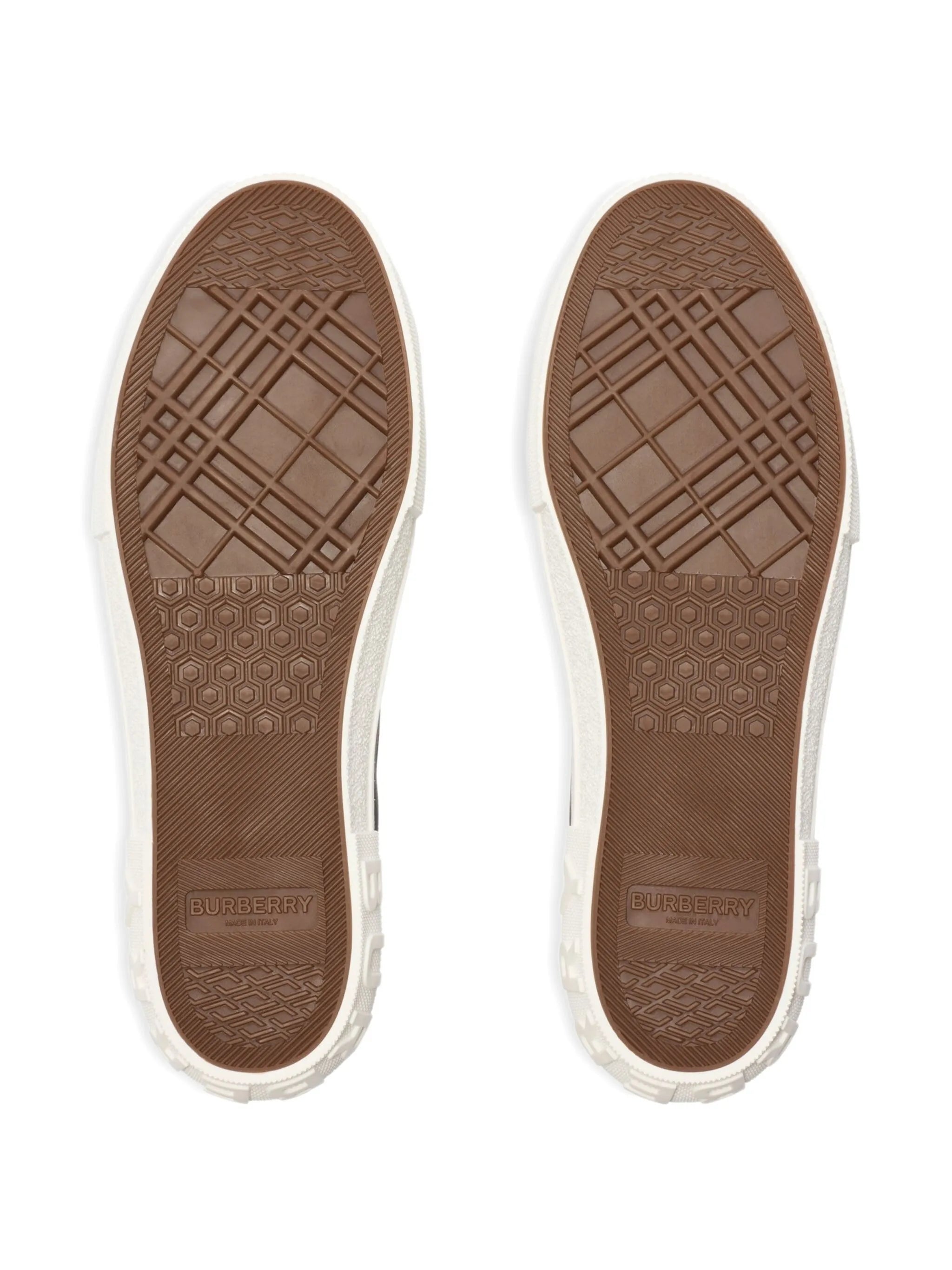 check-pattern lace-up sneakers
