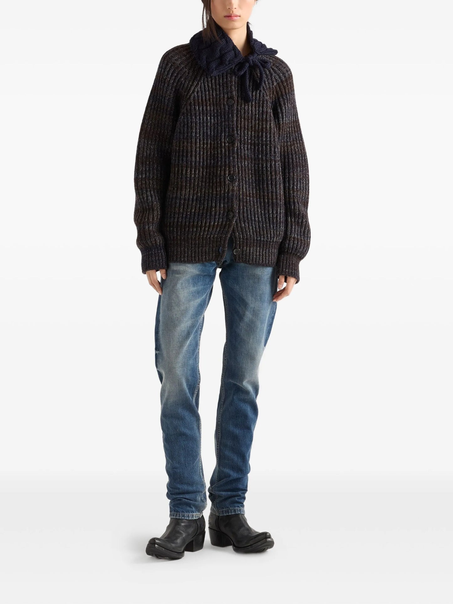 tapered washed jeans