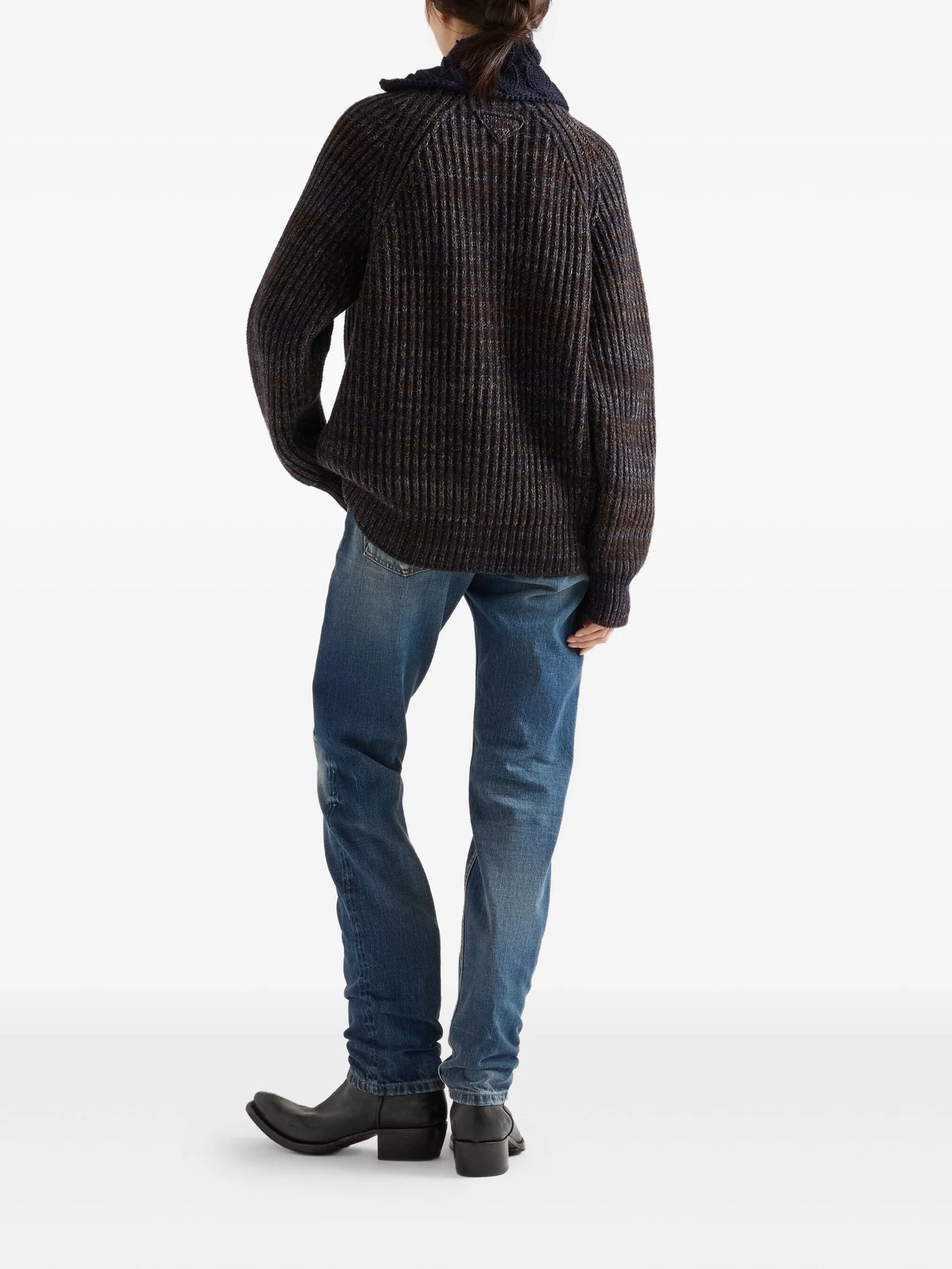 tapered washed jeans