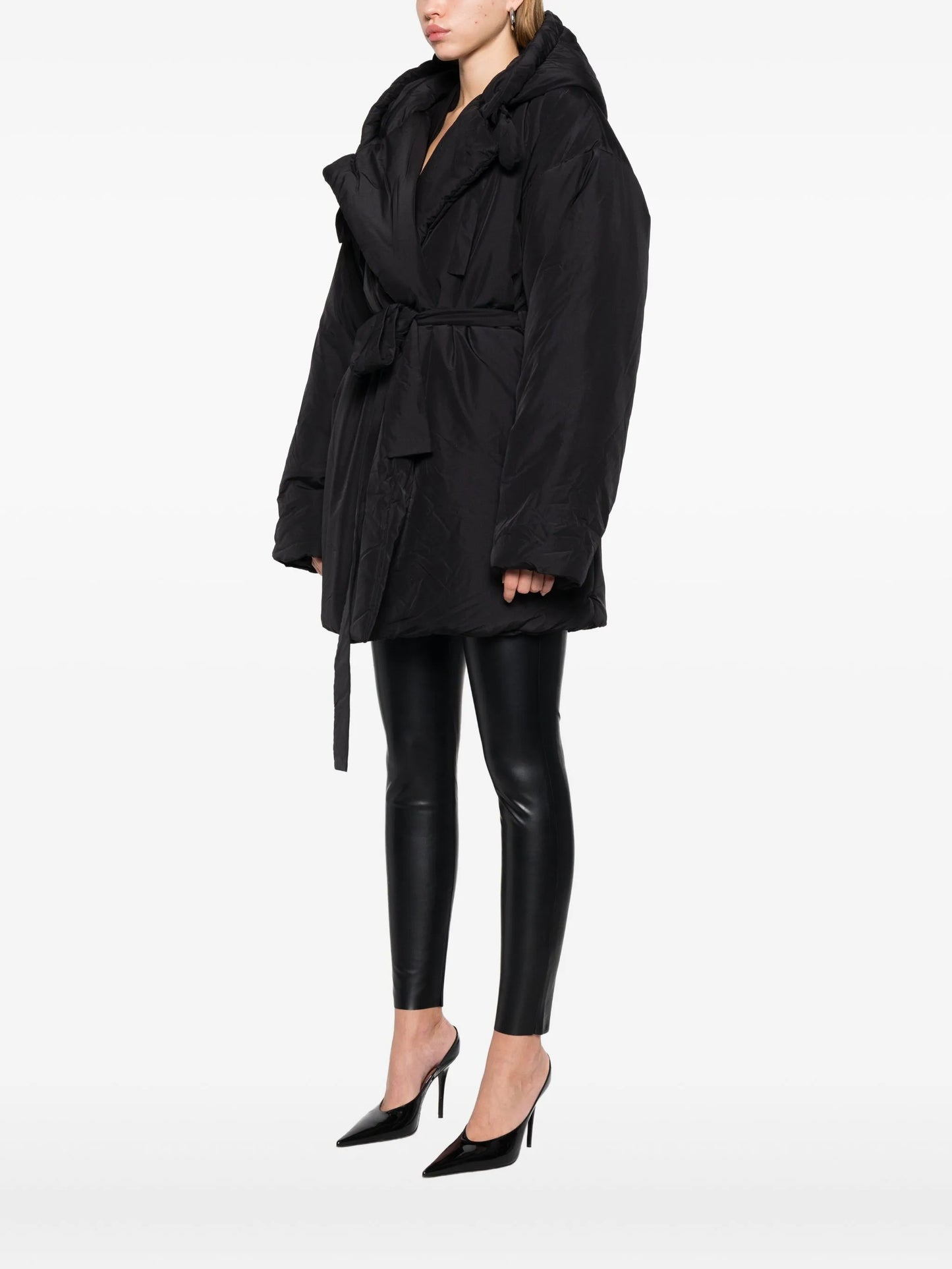 belted oversized coat