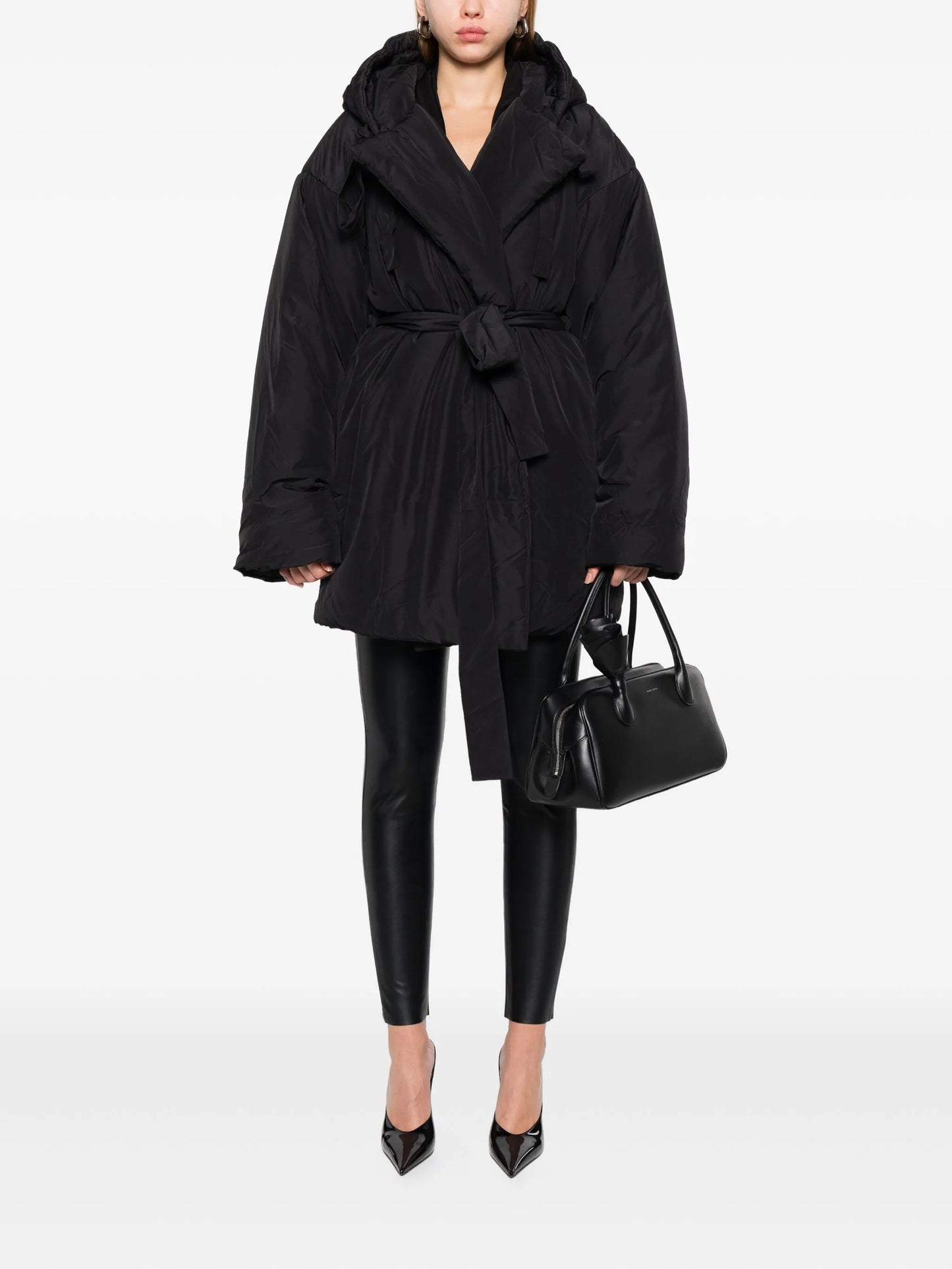belted oversized coat